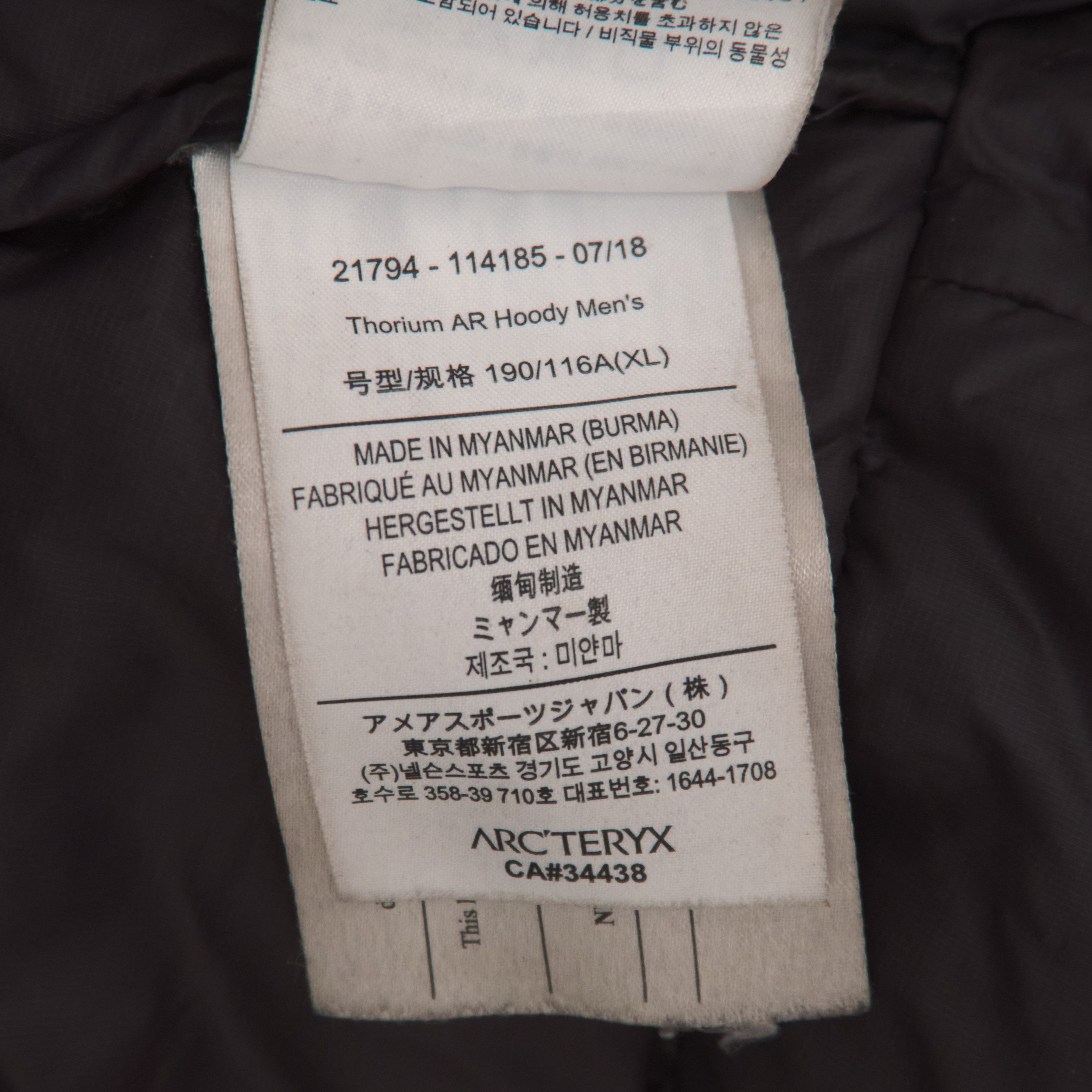 Arc'teryx ARC'TERYX THORIUM AR GRAY HOODED PUFFER DOWN JACKET Size US XL / EU 56 / 4 - 5 Thumbnail
