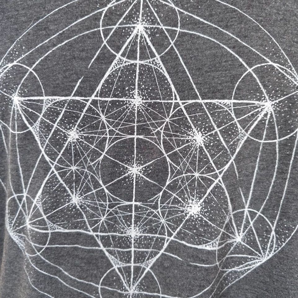 Vintage VINTAGE Metatrons Cube T Shirt Mens Size Medium Gray Sacred Geometry Archangel Soul Flower Mens Shirt Mystery Energy Spiritual Universe 2010s Size US M / EU 48-50 / 2 - 3 Thumbnail