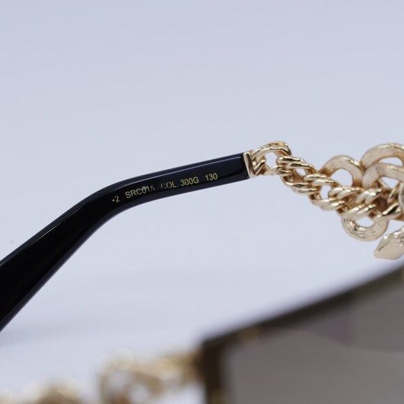 Roberto Cavalli Roberto Cavalli SRC015M 300G Sunglasses Gold Shield Frame Size ONE SIZE - 8 Thumbnail