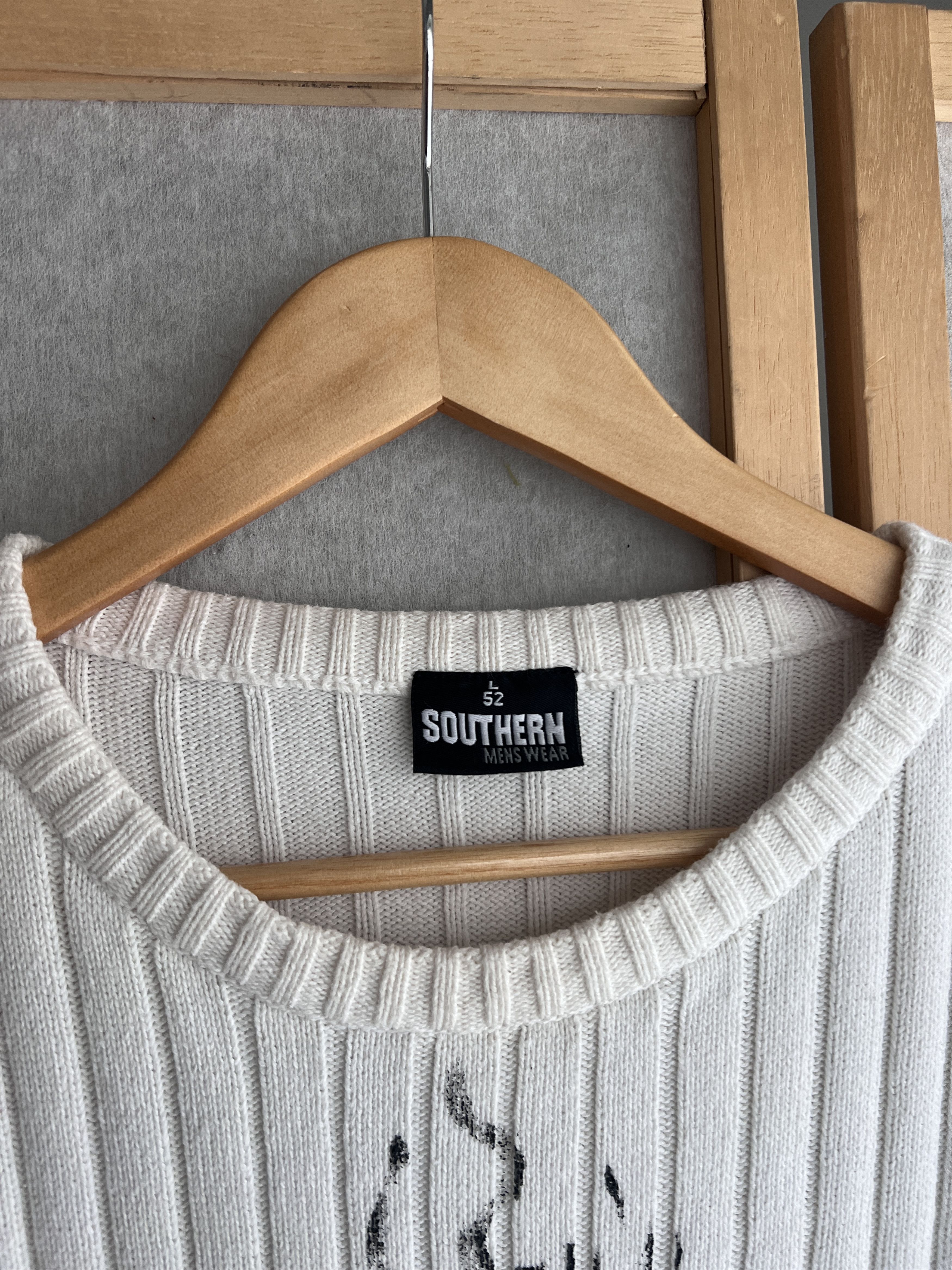 Japanese Brand Japan tribal 2000s Y2K ribbed structure knit sweater dragon Size US L / EU 52-54 / 3 - 15 Thumbnail