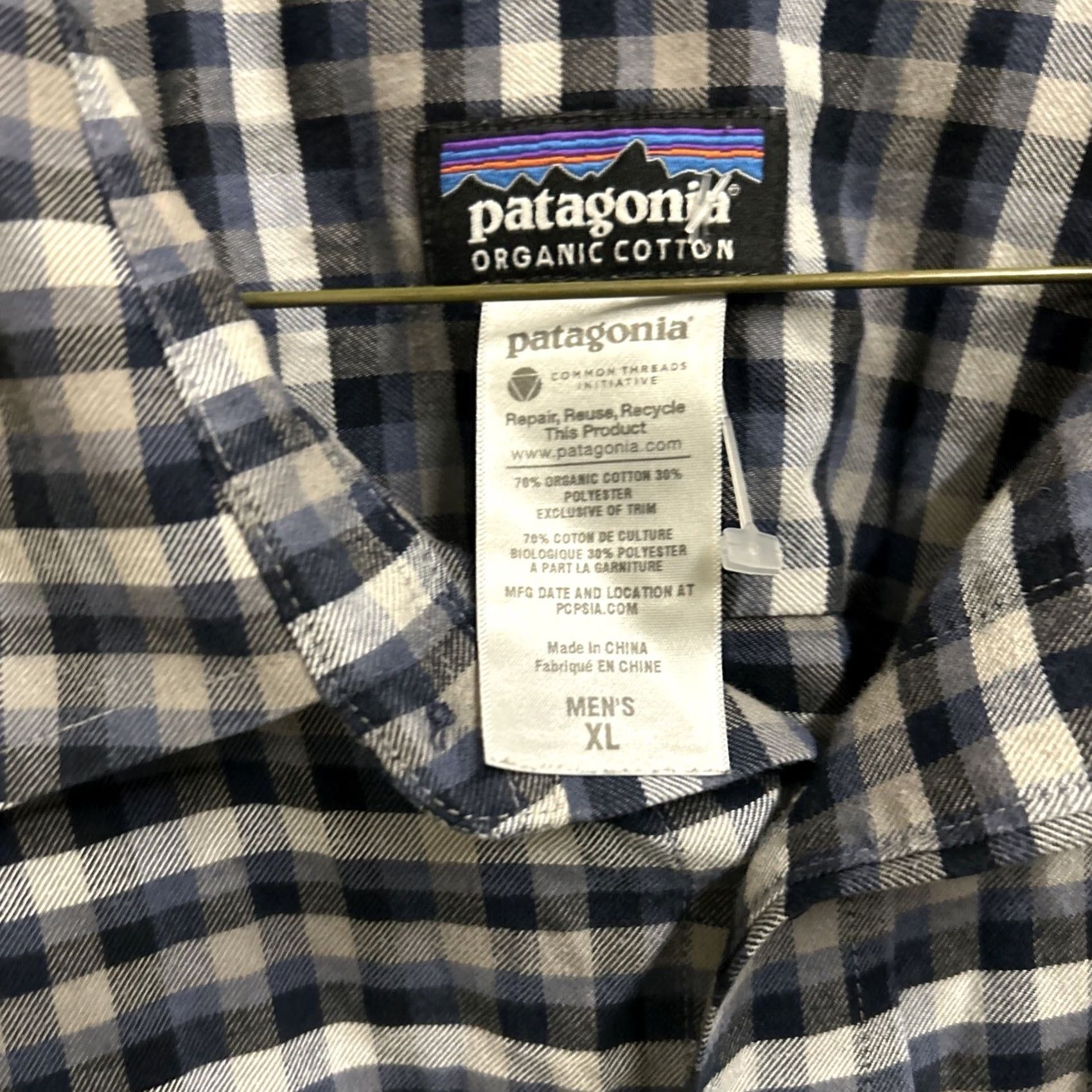 Patagonia Patagonia Shirt Blue Plaid Organic Cotton Button-Up Long Sleeve XL Men’s Regular Size Adjustable Collar Button-Up Shirt Size US XL / EU 56 / 4 - 3 Thumbnail