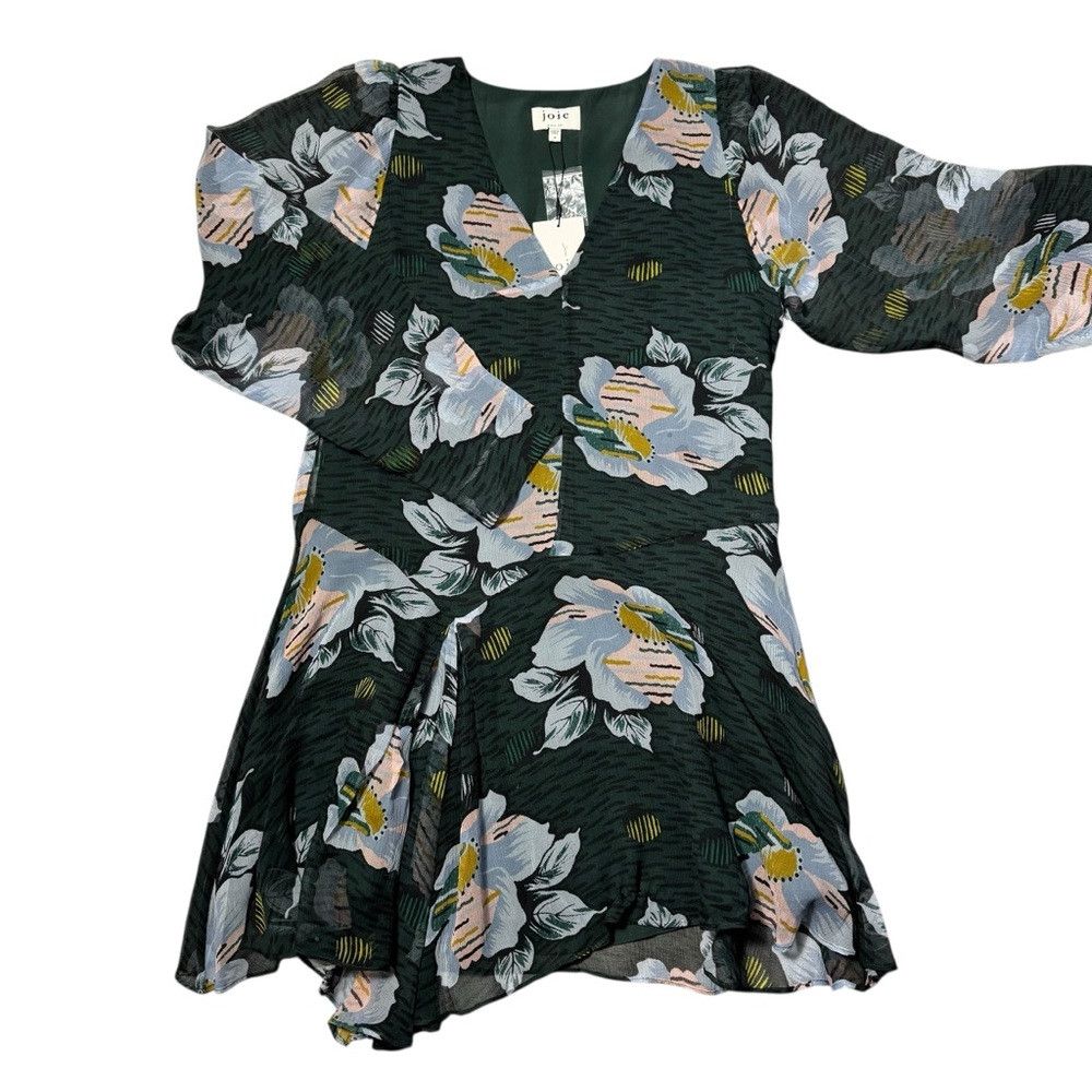 Joie NWT New $428 Joie Odilia Mini Silk Long Sleeve Dress Size 8 Size M / US 6-8 / IT 42-44 - 6 Thumbnail