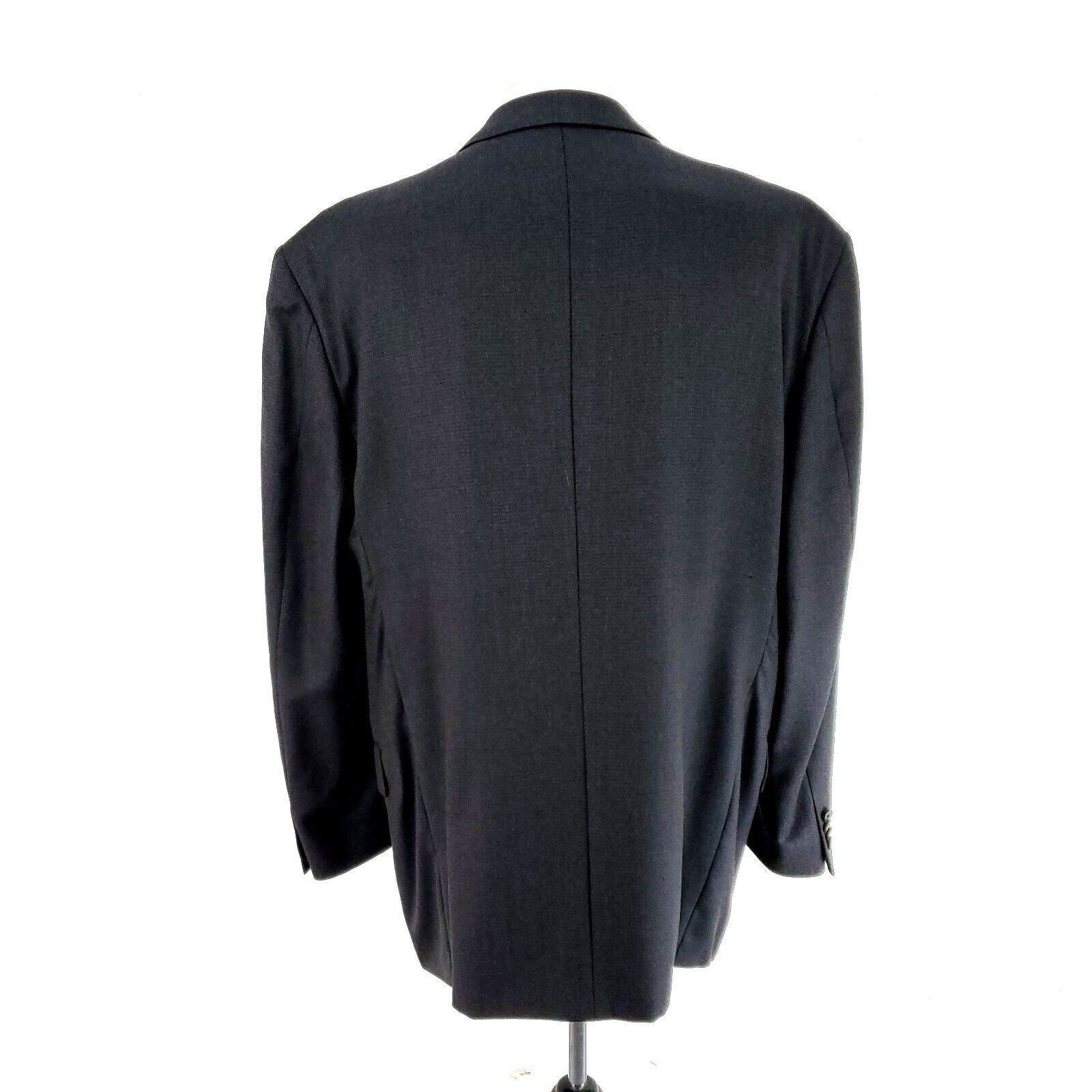 Joseph Abboud Joseph Abboud Nordstrom Wool 3 Button Sport Coat 46L Blue Br Size 46L - 5 Thumbnail