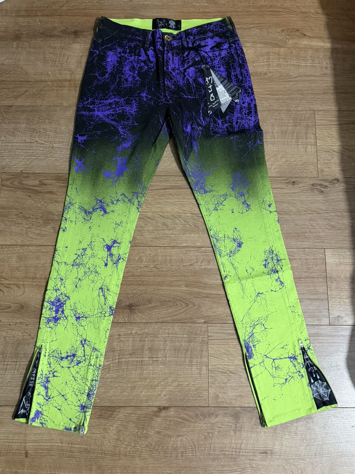 Marc Jacques Burton Marc Jacques Burton “Neon Splatter” Slim-Fit Jeans Size US 29 - 1 Thumbnail