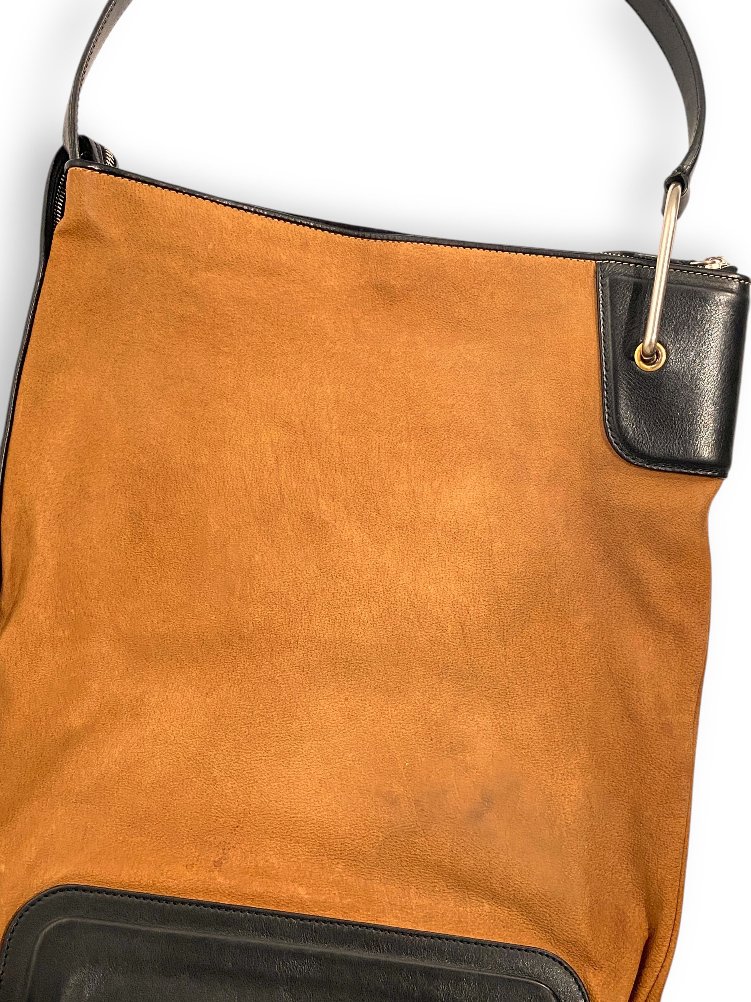 Celine Celine Cabas Logo Brown Leather Shoulder Handbag Bag Y2K Size ONE SIZE - 10 Thumbnail