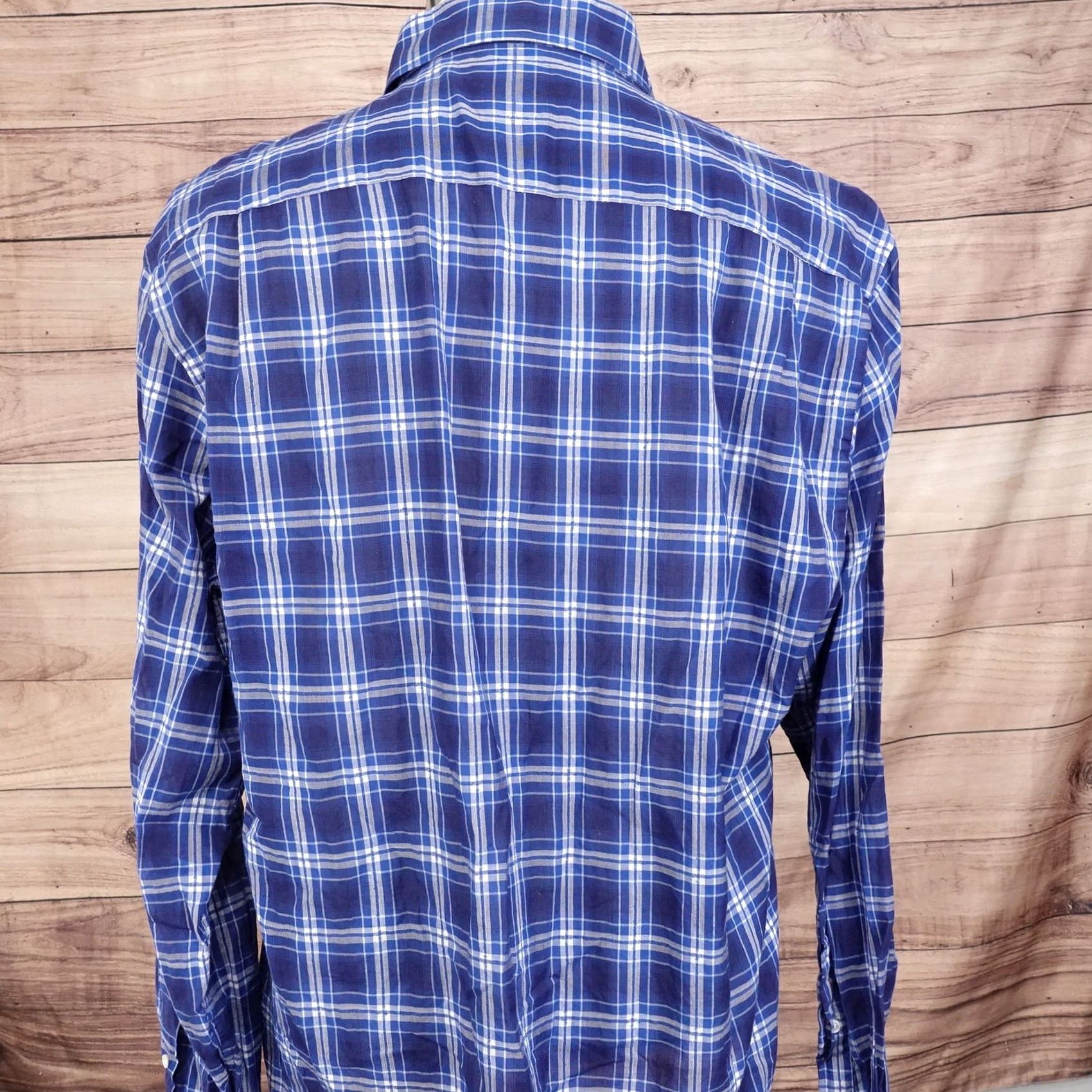 Peter Millar PETER MILLAR COLLECTION BLUE PLAID BUTTON UP SHIRT MENS SZ XL SUMMER BOUCLE Size US XL / EU 56 / 4 - 4 Thumbnail