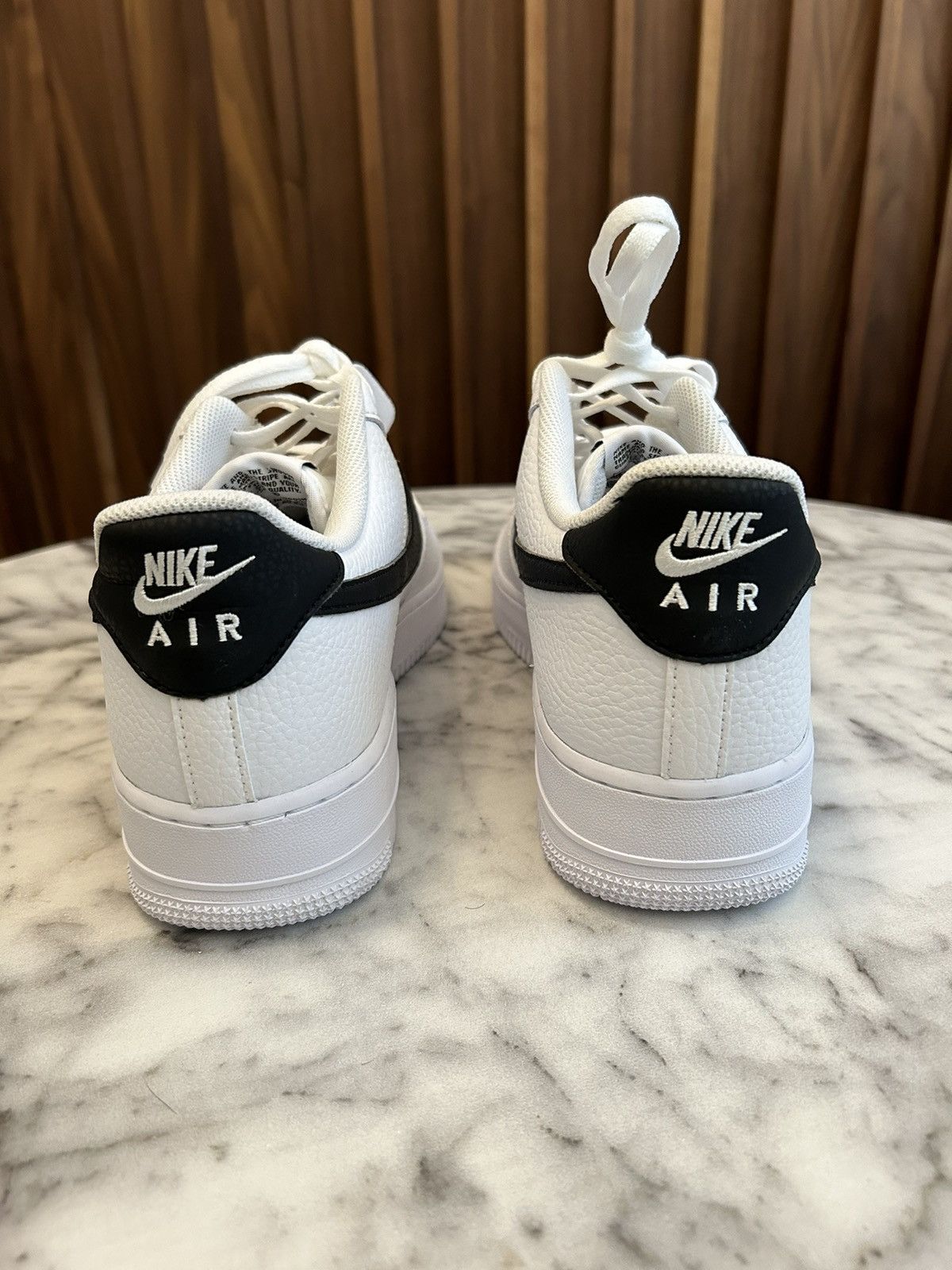 Nike Size 12 AF1 white/black swoosh — new/unused Size US 12 / EU 45 - 5 Thumbnail