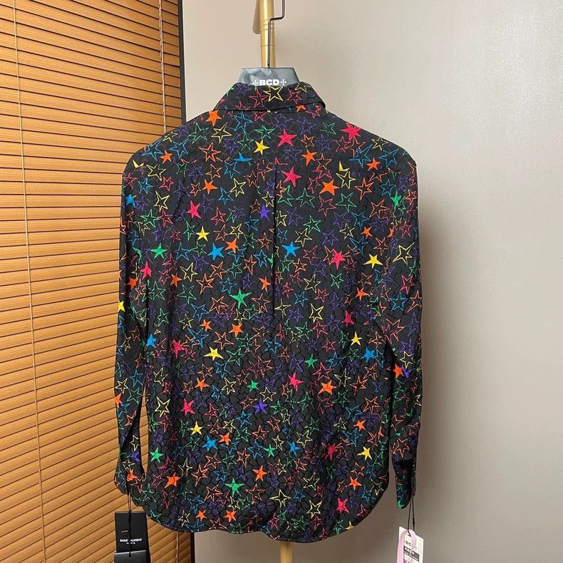 Yves Saint Laurent Saint Laruent Colored Star Silk Shirt 2502-Nextarrow Size XS / US 0-2 / IT 36-38 - 2 Thumbnail