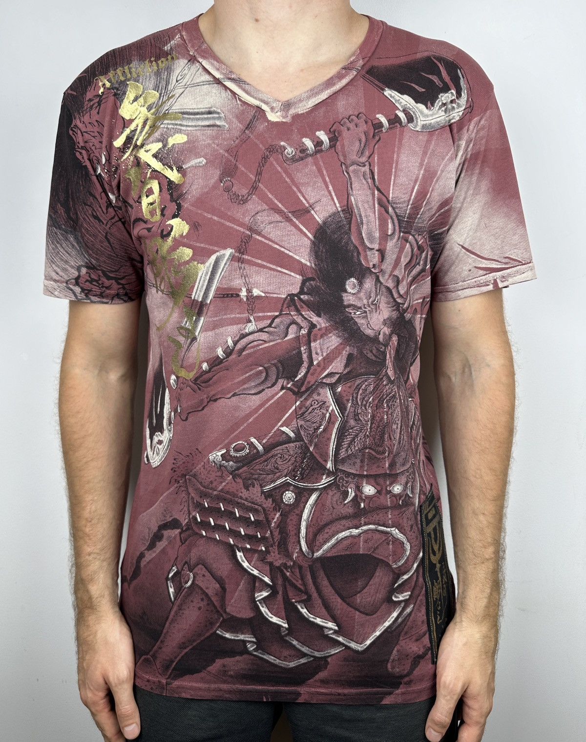 Affliction Y2K Affliction Japanese Demon Samurai T Shirt Tee Tapout Size US M / EU 48-50 / 2 - 1 Thumbnail