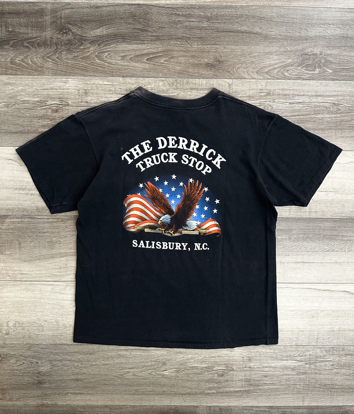 Vintage 1993 Black Distressed " Lead Truck " 18 Wheeler Tee Large Size US L / EU 52-54 / 3 - 5 Thumbnail