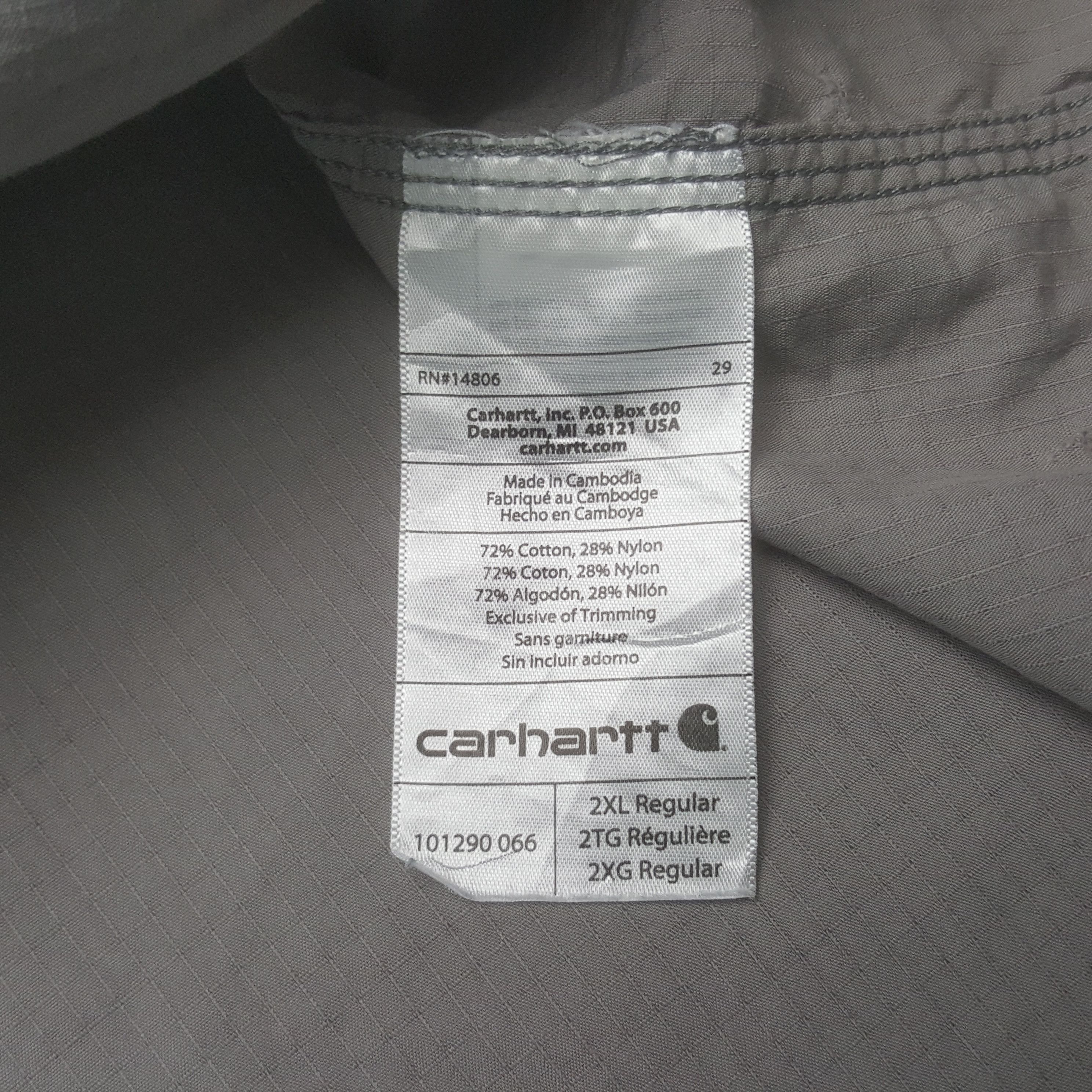 Carhartt × Vintage Vintage Carhartt Shirt Button Up Size US XXL / EU 58 / 5 - 9 Thumbnail