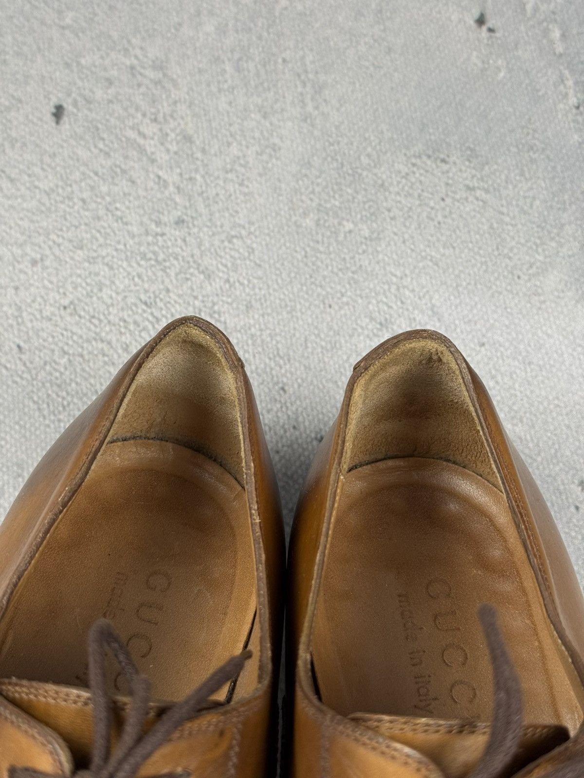 Gucci Gucci Vintage Burnished Brown Leather Oxford Dress Shoes Size US 8 / EU 41 - 12 Thumbnail