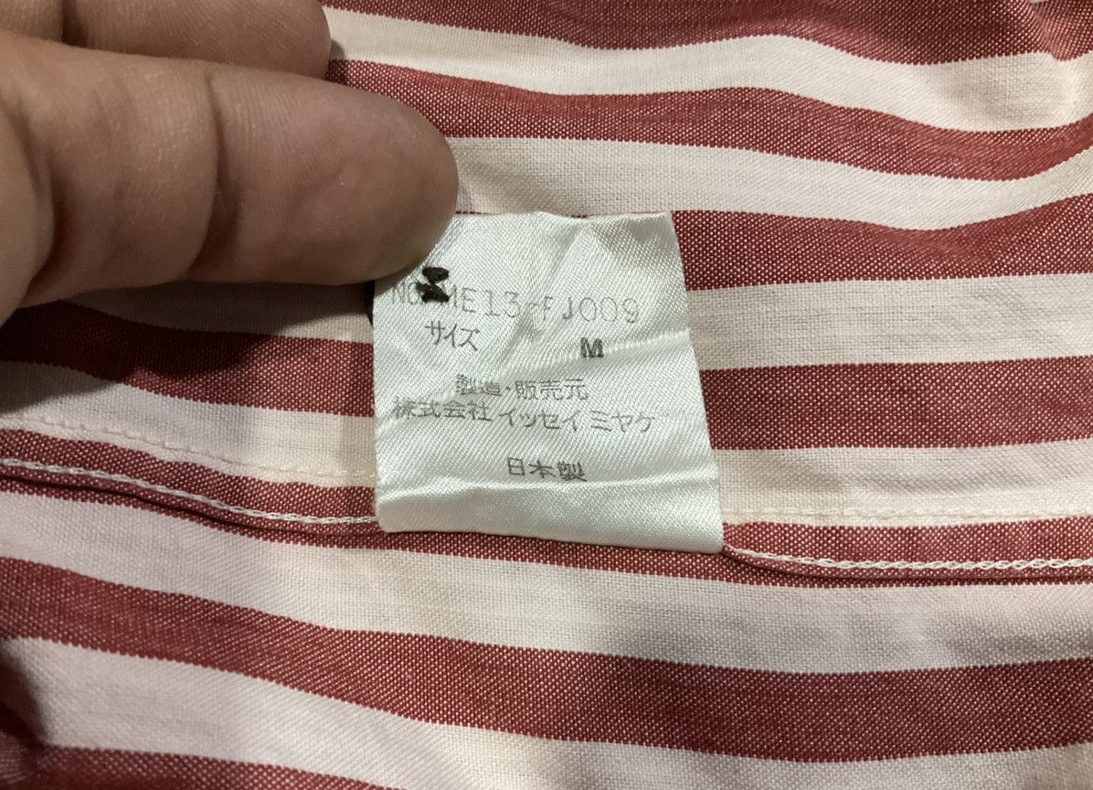 Issey Miyake 🔥Rare Vintage Issey Miyake Striped Shirt Stand Collar Size US XL / EU 56 / 4 - 15 Thumbnail