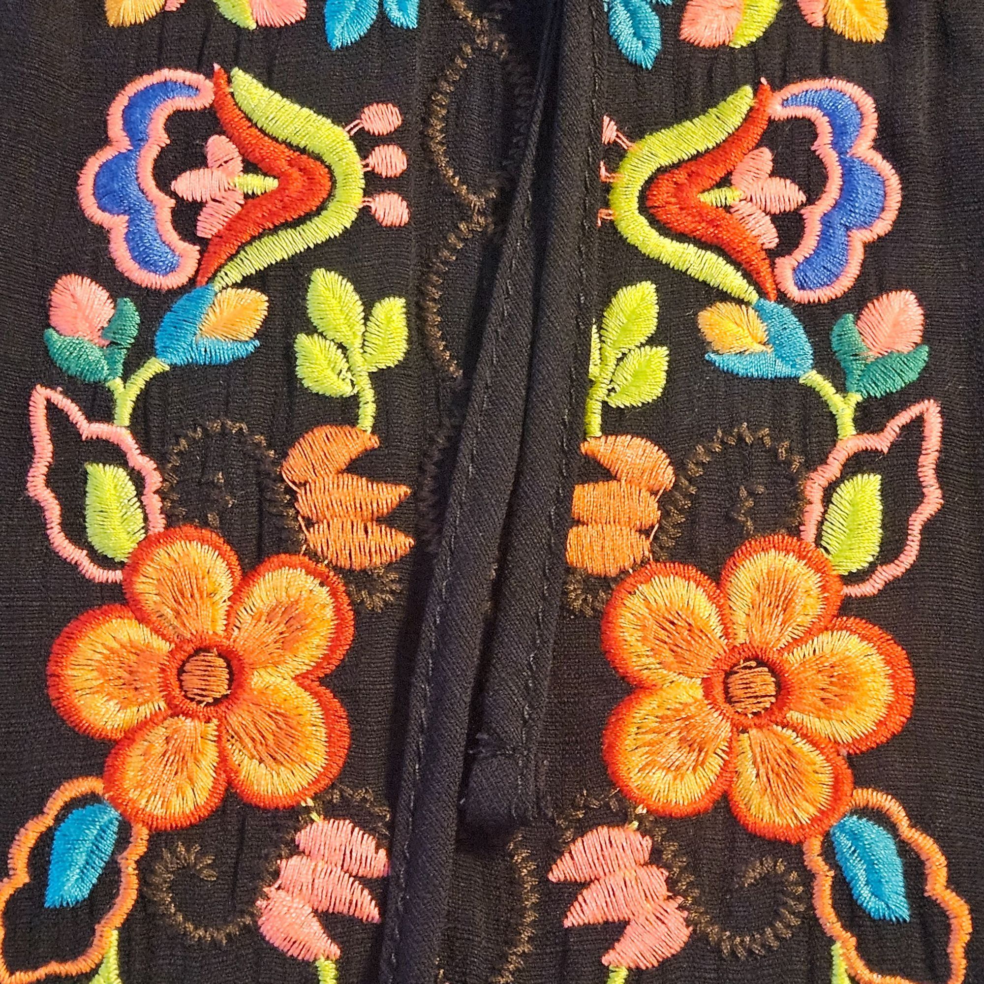 MISA Los Angeles Misa Women's Embroidered Mini Dress Black S Boho Festival Re Size S / US 4 / IT 40 - 11 Thumbnail