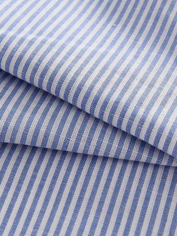 Japanese Brand Blue & White Striped Casual Pants Men Size US 34 / EU 50 - 3 Thumbnail