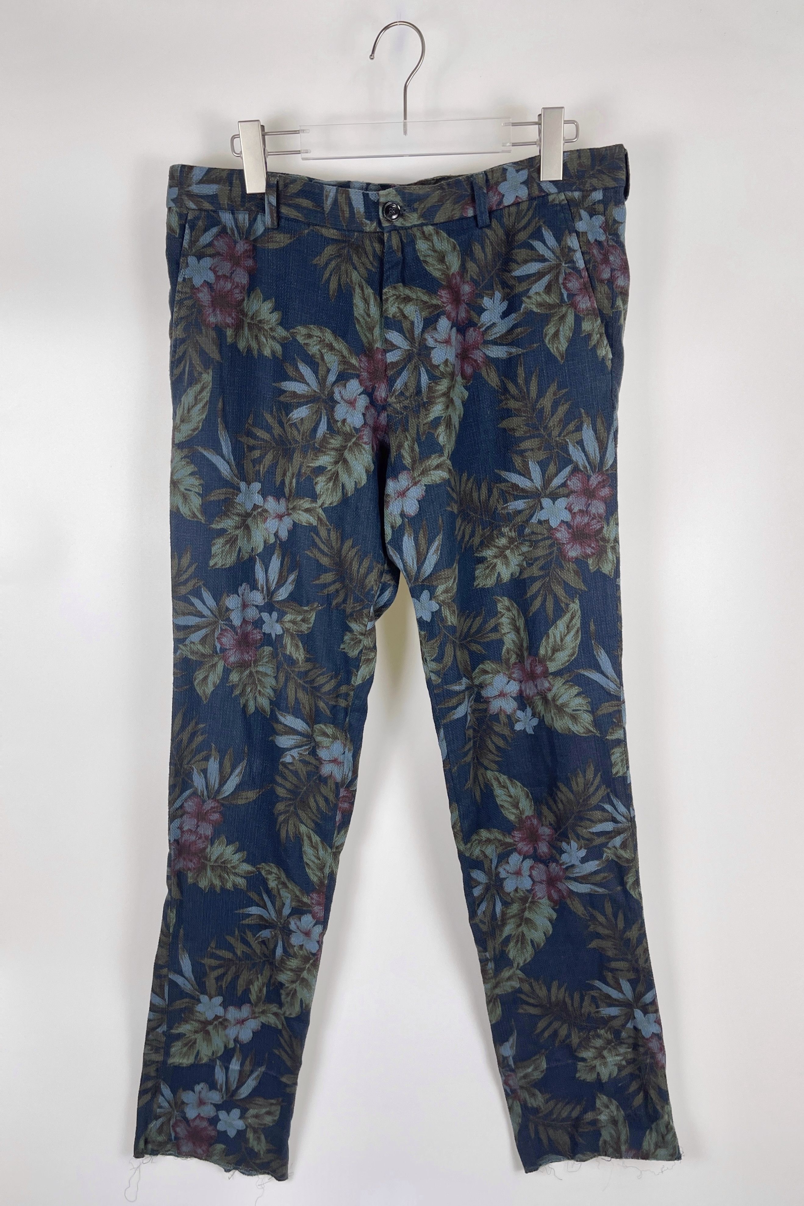 Dries Van Noten Dries Van Noten Floral Denim Pants Size US 34 / EU 50 - 1 Thumbnail