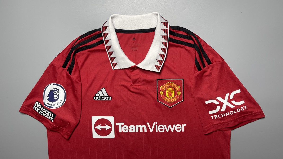 Vintage MAN UNITED ADIDAS 2022/2023 SOCCER HOME JERSEY #14 ERIKSEN Size US L / EU 52-54 / 3 - 3 Thumbnail