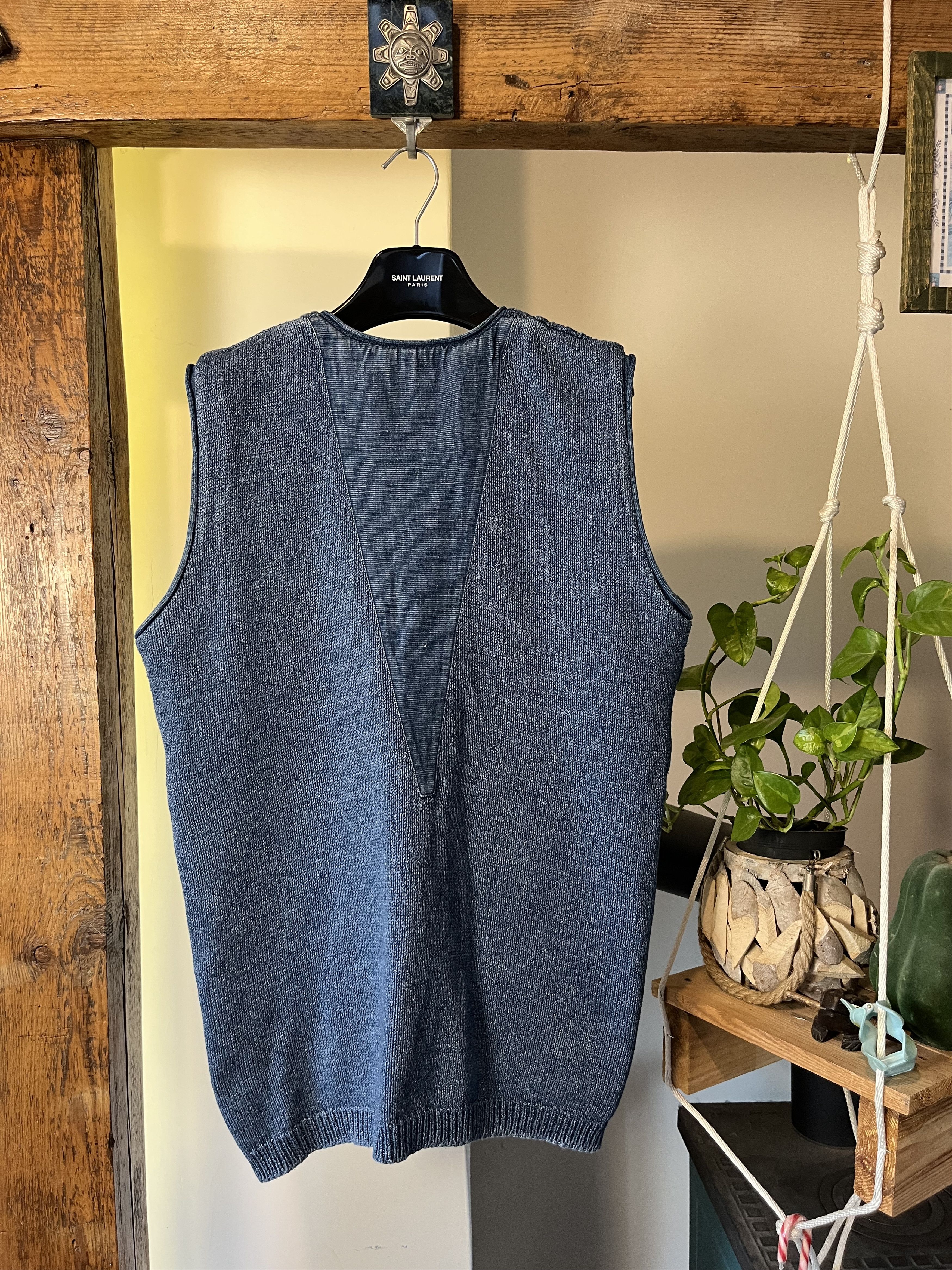 Aran Isles Knitwear × Vintage 90s Blue Willis Fisherman Chunky Knit Cardigan Size US M / EU 48-50 / 2 - 2 Thumbnail