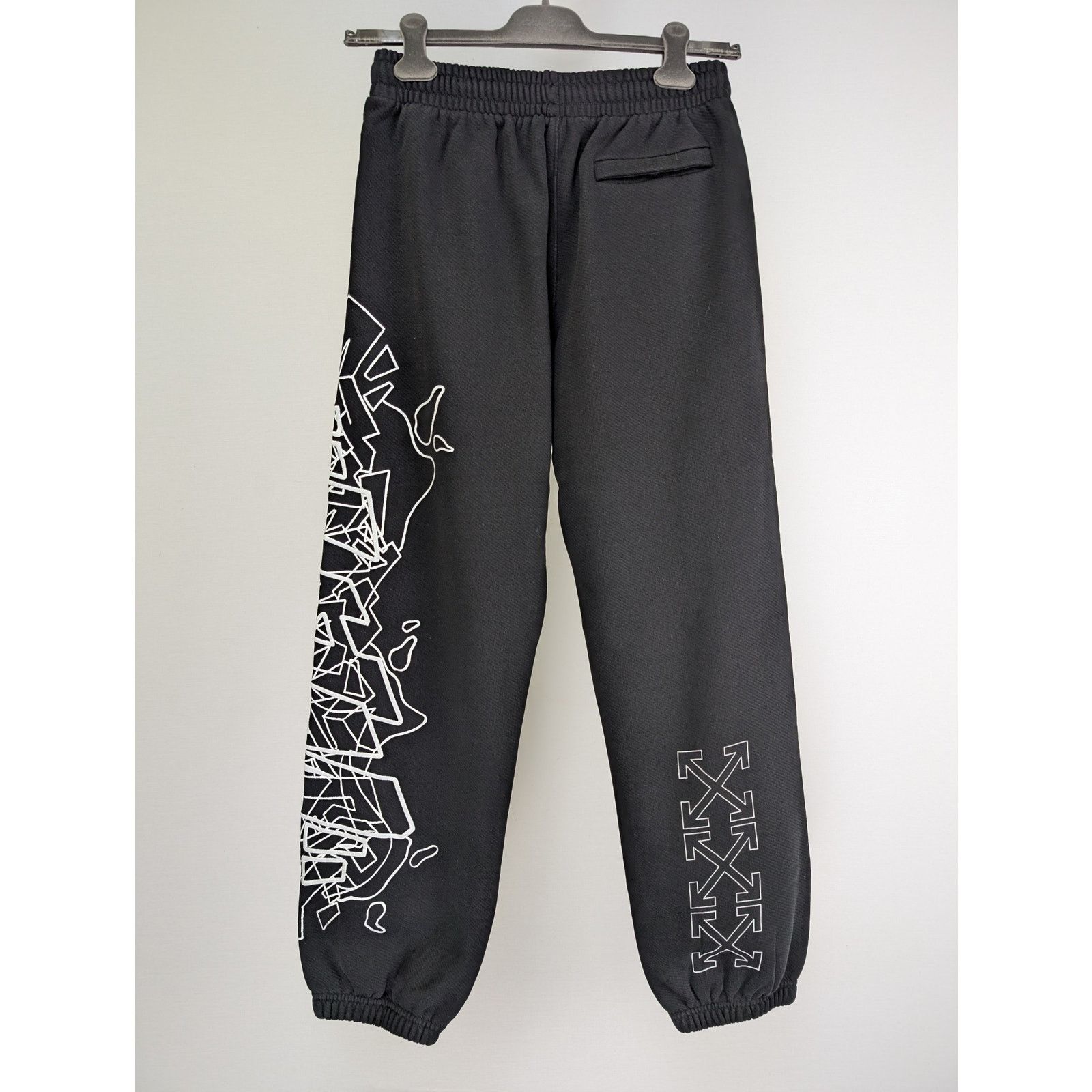 Off-White o1rshd1 Graffiti Layers Slim Sweatpants / Joggers in Black Size US 30 / EU 46 - 7 Thumbnail