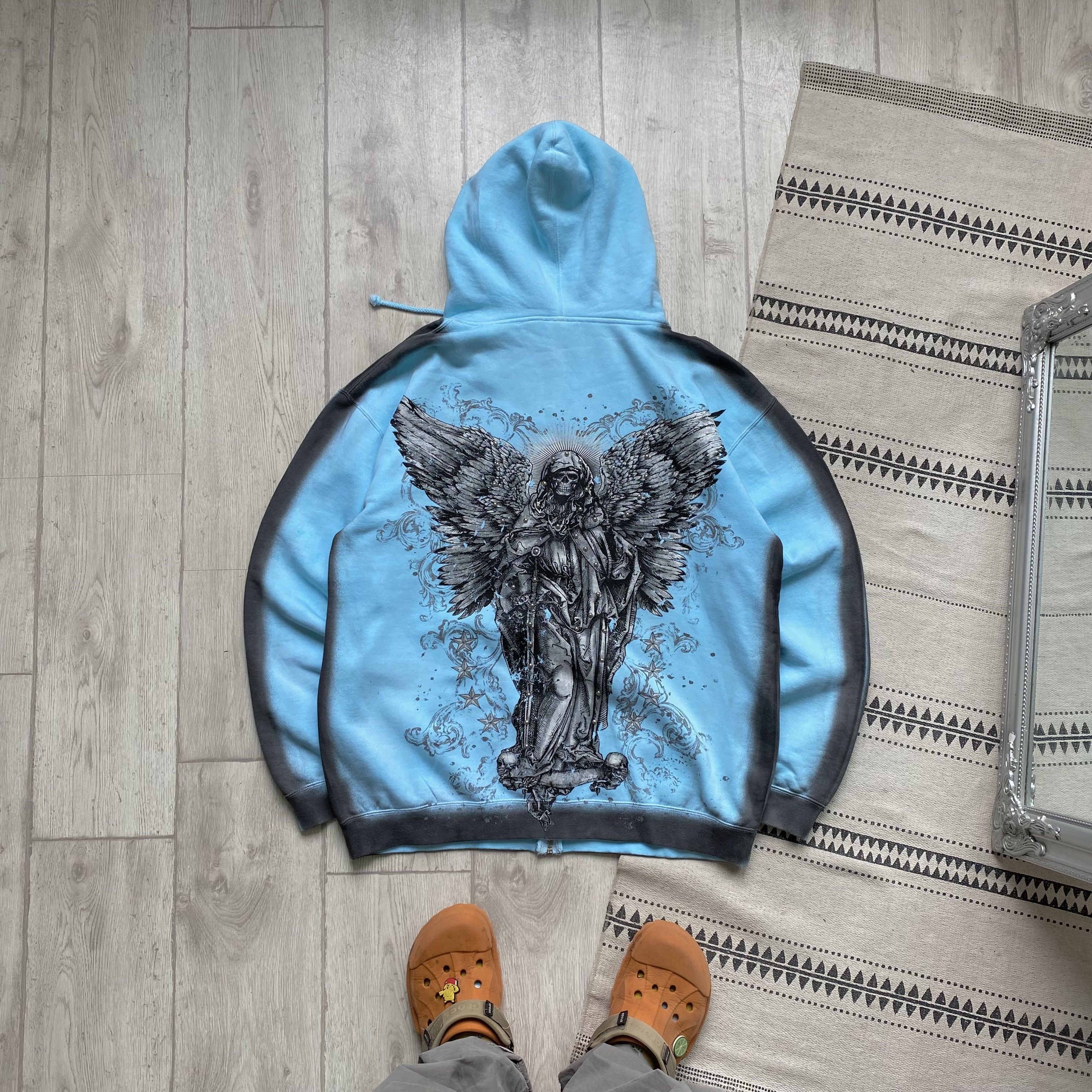 Affliction ☠️ Vintage Affliction style zip hoodie Bulzeye Made in USA Size US XL / EU 56 / 4 - 2 Thumbnail
