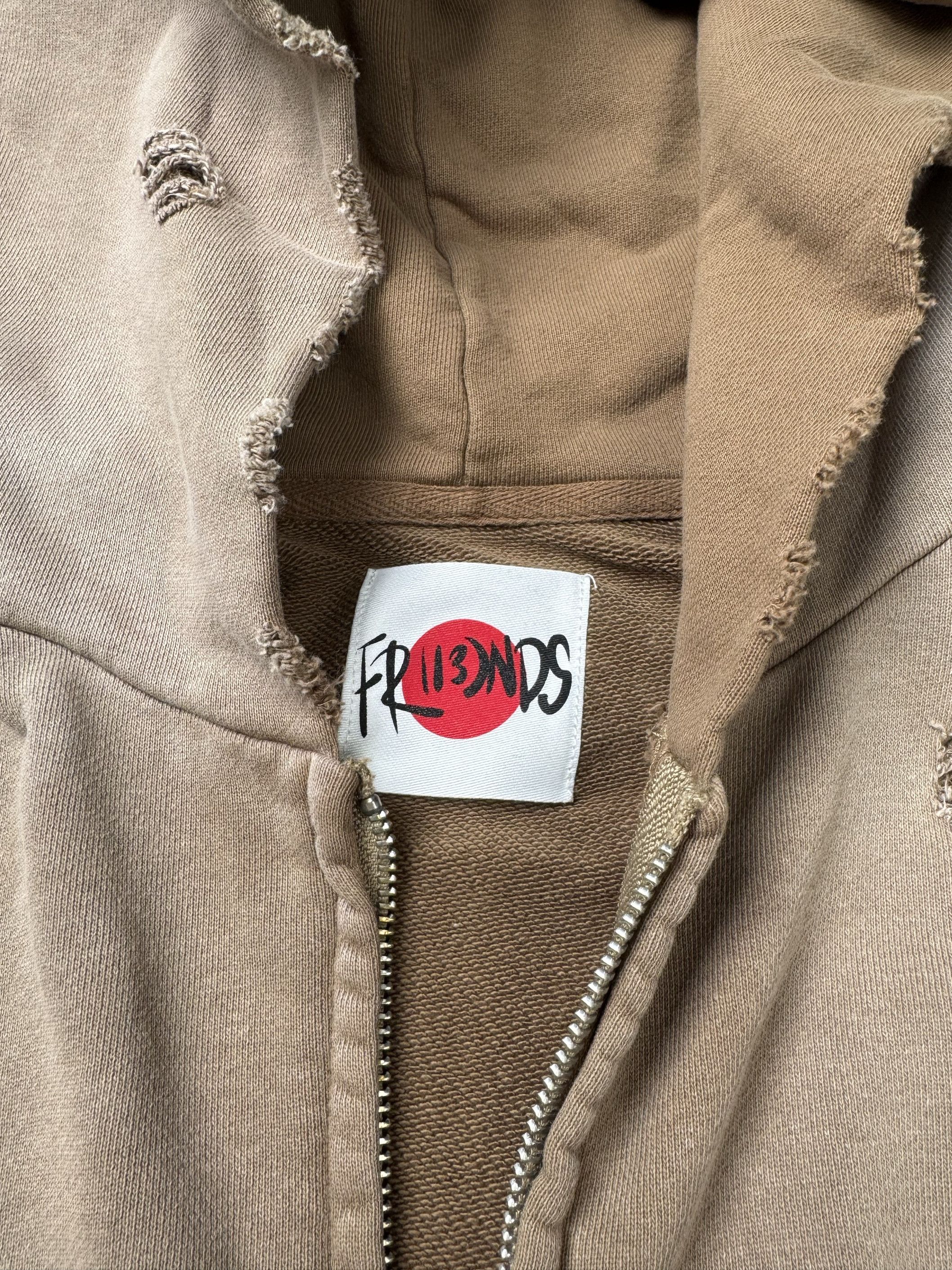 Japanese Brand Heavy Distressed Sun-fade Zip-up hoodie Size US M / EU 48-50 / 2 - 3 Thumbnail