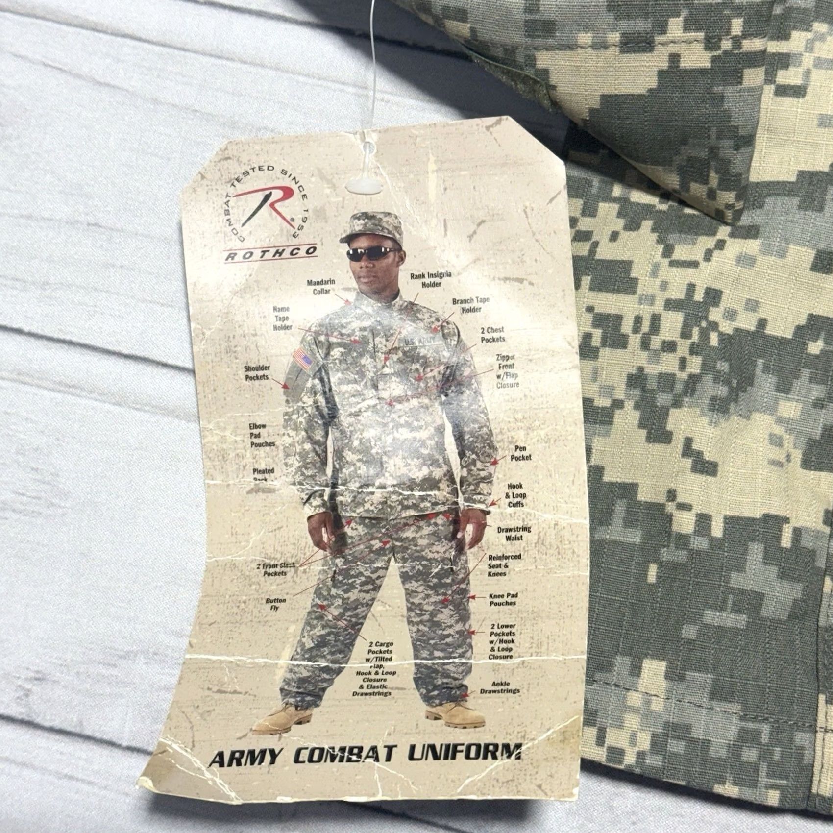 Rothco Rothco Army Combat Uniform Shirt MedGreen Digital Camo ACU NWT Mens M Camouflage Shirt Size US M / EU 48-50 / 2 - 7 Thumbnail