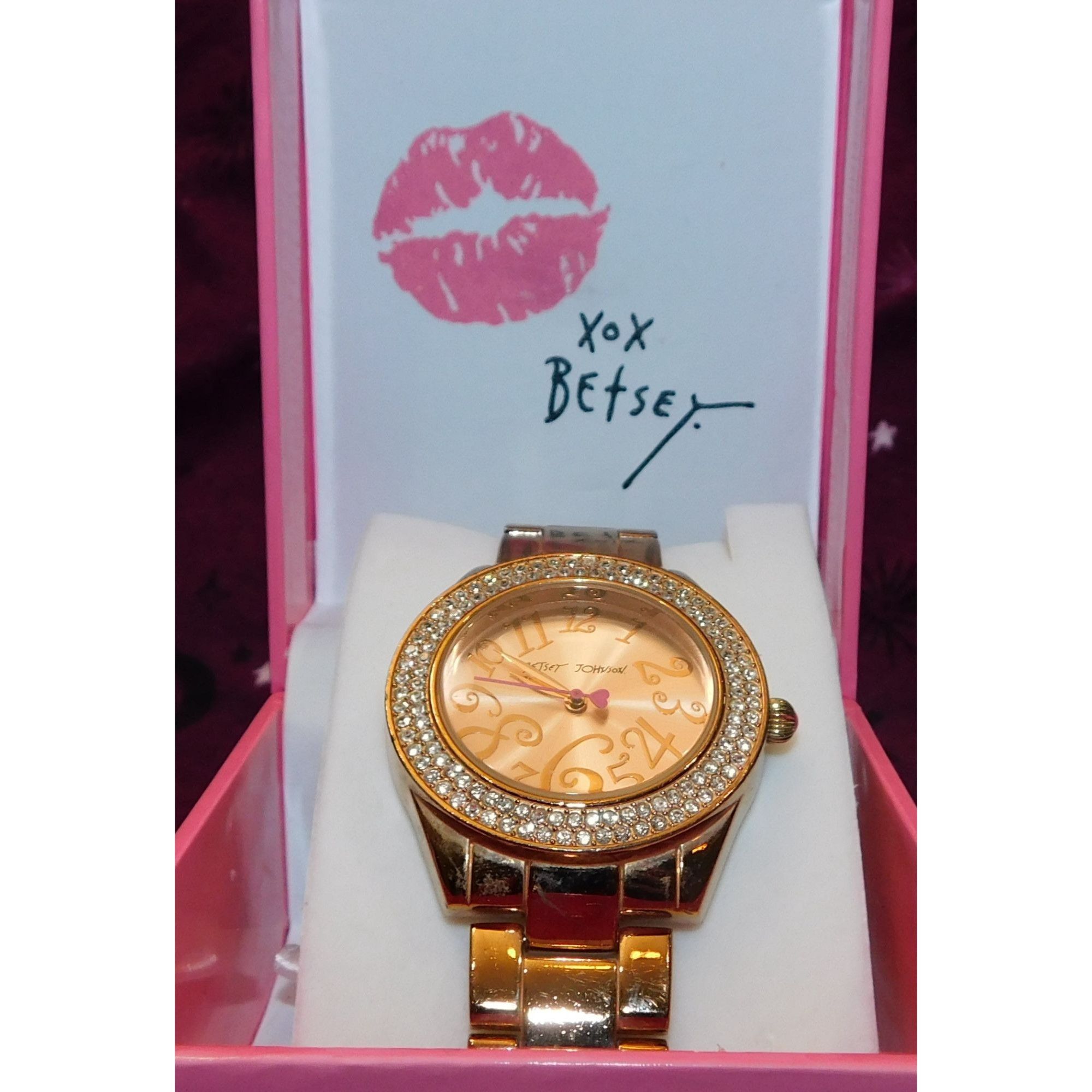 Betsey Johnson Betsey Johnson Rose Gold Rhinestone Watch Size ONE SIZE - 5 Thumbnail