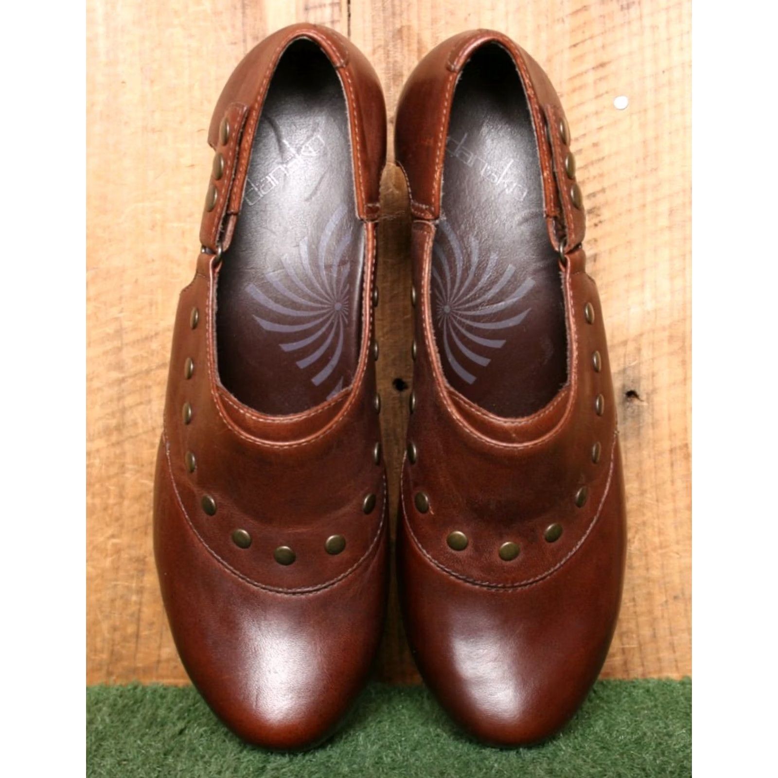 Dansko VINTAGE Dansko Ryder Clog Brown Leather 3" Heel Women's US 10.5 EUR 41 Shoes Size US 11 / IT 41 - 4 Thumbnail