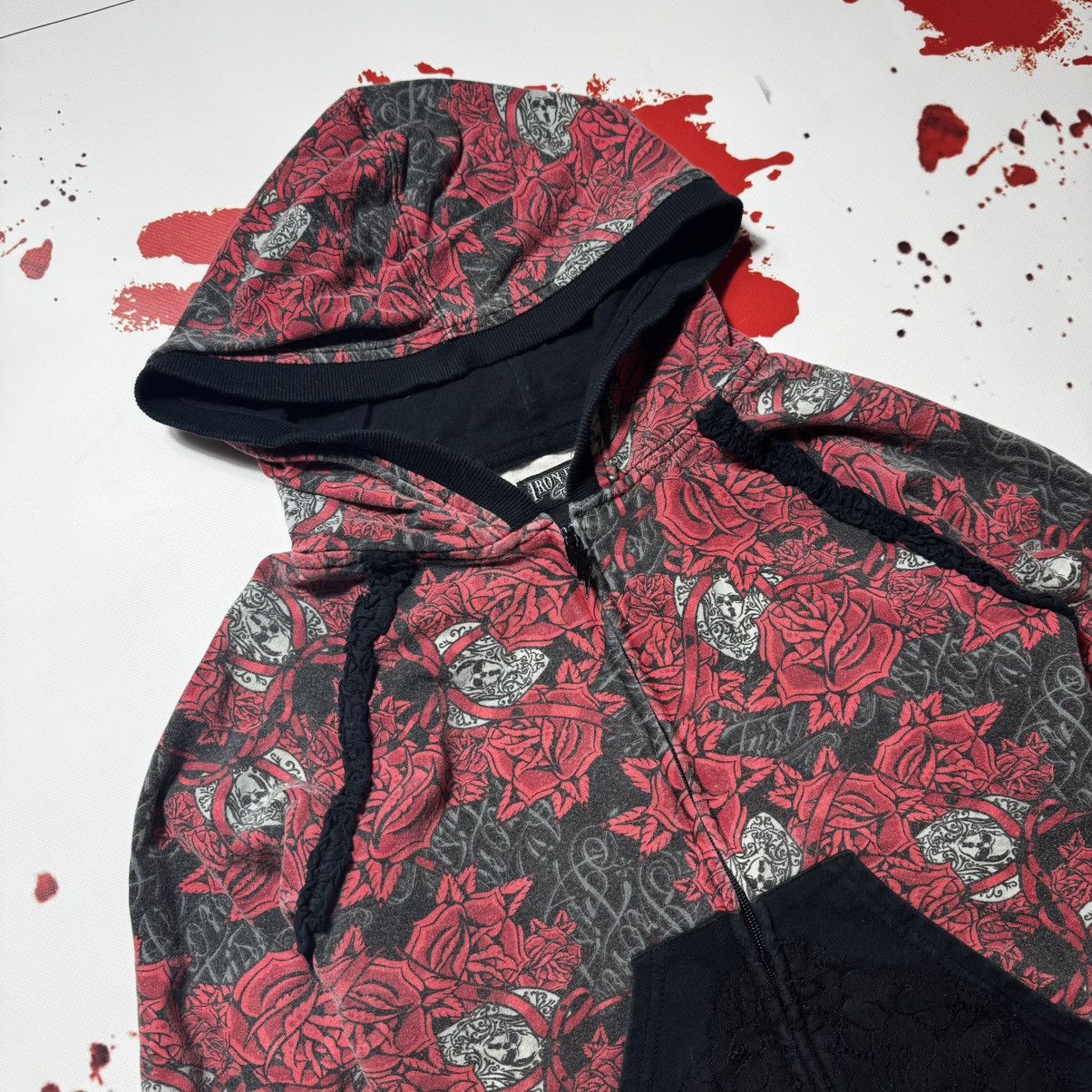 Japanese Brand × Vintage vintage y2k ironfist zip hoodie full print ed hardy style Size S / US 4 / IT 40 - 2 Thumbnail