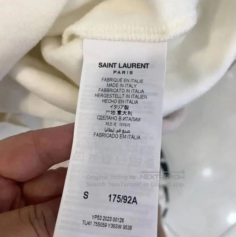 Yves Saint Laurent YSL White Cotton Women's Hoodie . Size S / US 4 / IT 40 - 4 Thumbnail