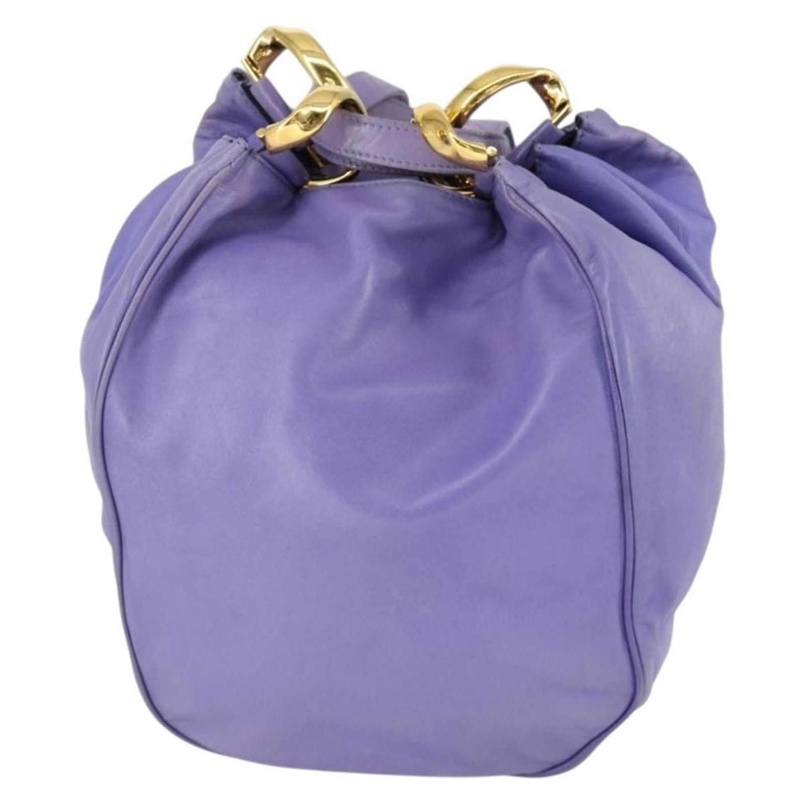 Loewe Loewe Purple Leather Anagram Hobo Buttery Soft Gold Hardware Size ONE SIZE - 3 Thumbnail