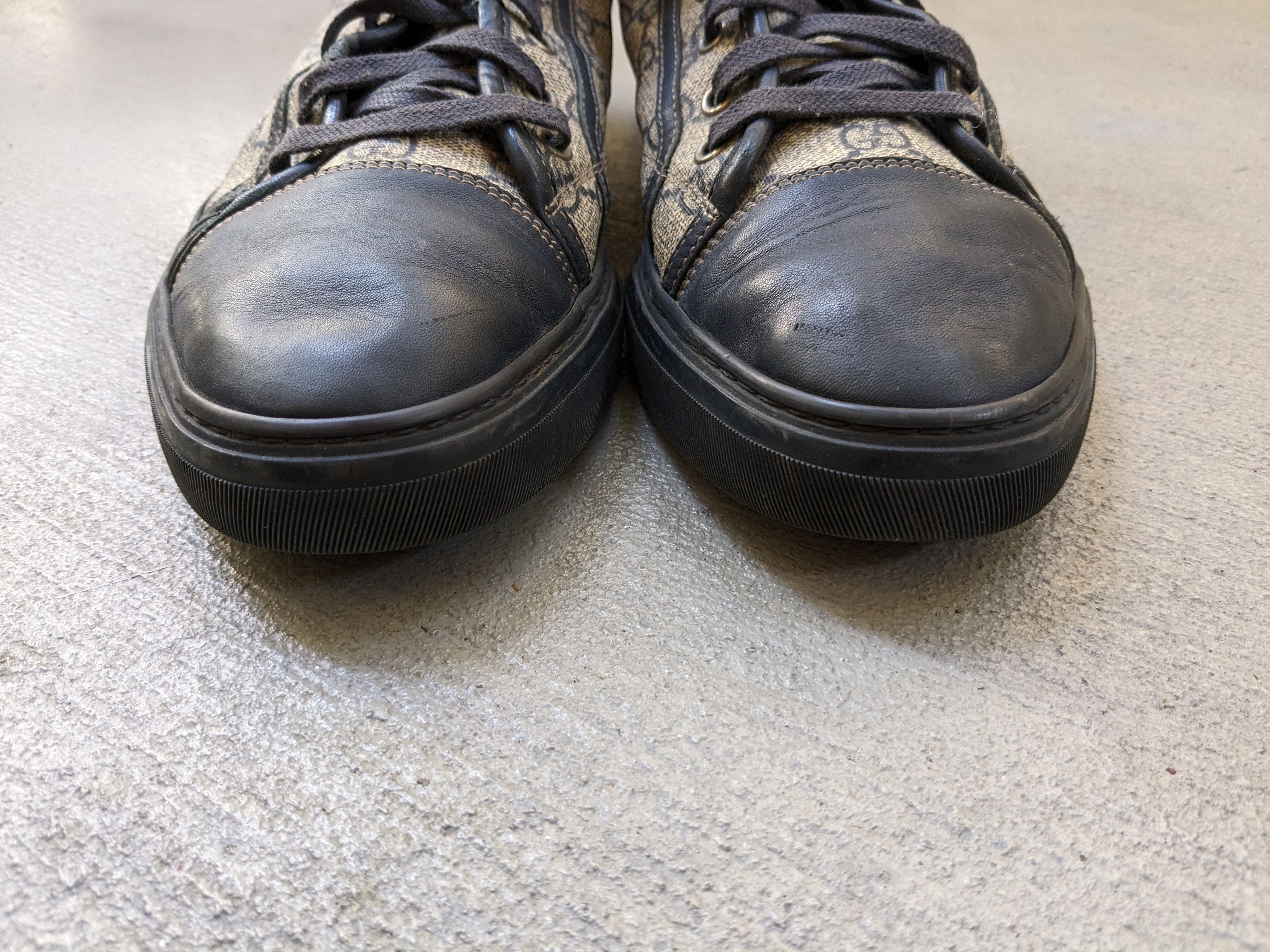 Gucci Gucci High Top Sneakers Navy Blue Leather Size 9.5 Lace Up Size US 9.5 / EU 42-43 - 2 Thumbnail