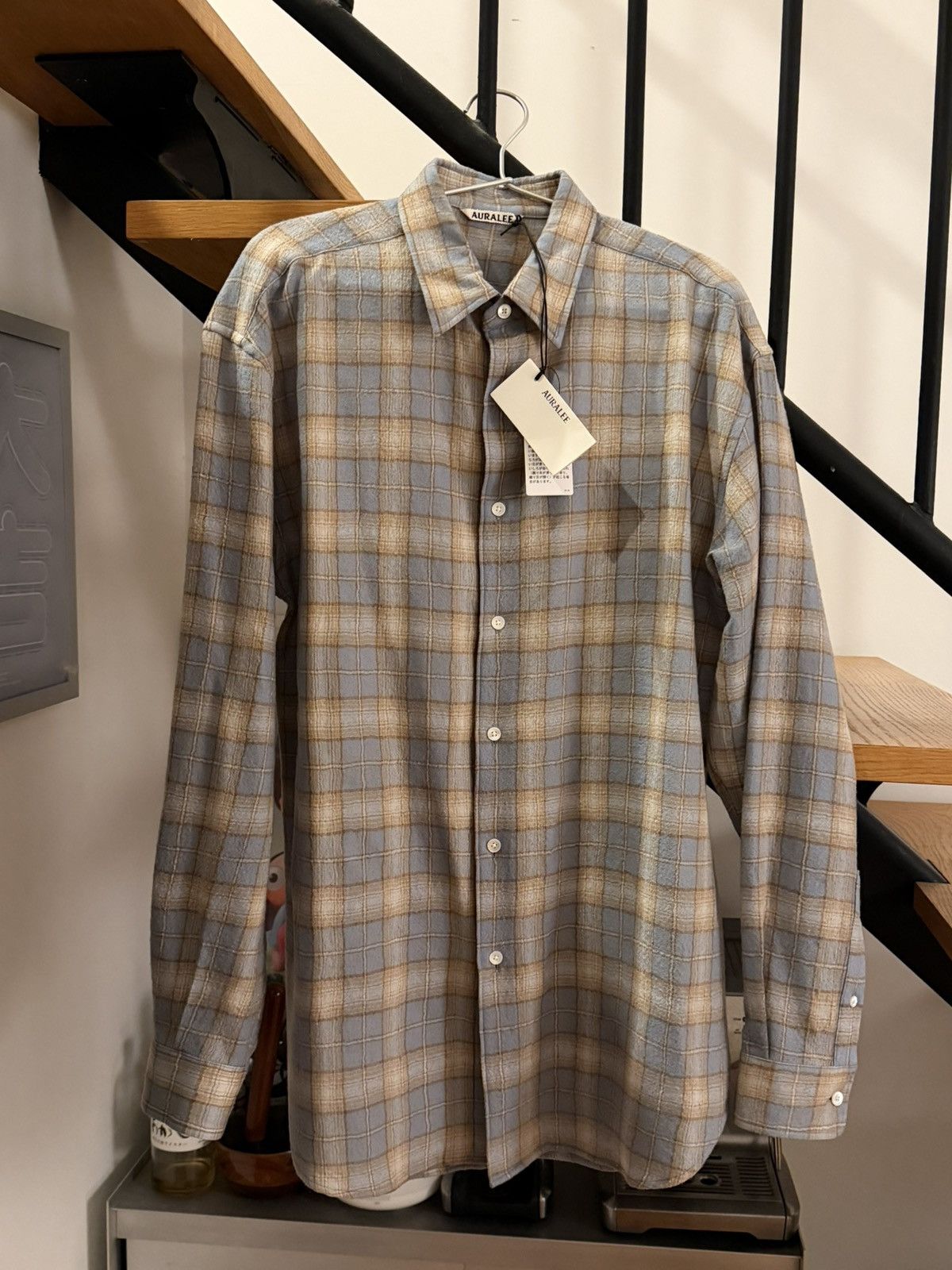 Auralee Auralee Wool Fulling Flannel Overshirt (Sz 5) | Grailed