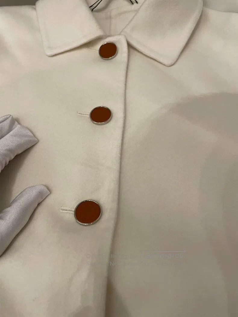 Hermes Hermes White Cashmere Coat Size XS / US 0-2 / IT 36-38 - 5 Thumbnail
