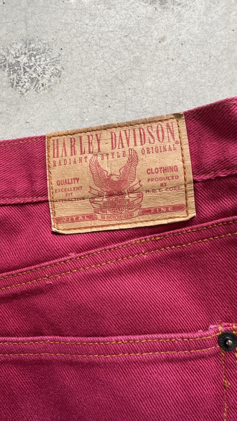 Harley Davidson × Vintage VINTAGE HARLEY DAVIDSON SIDE EYELET LACE UP DENIM PANT Size US 38 / EU 54 - 9 Thumbnail