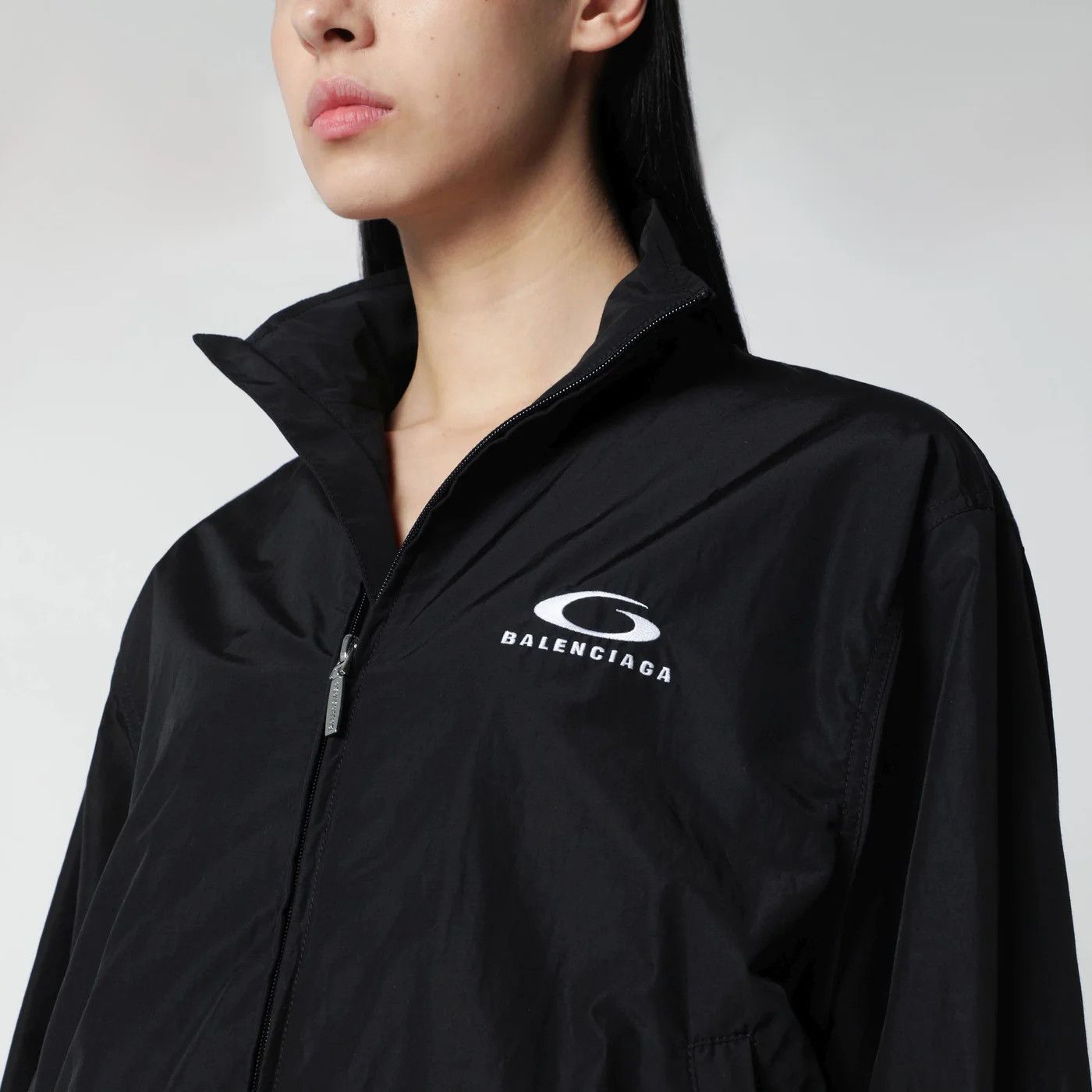 Balenciaga o1d2blof0426 Loop Sports Icon Zip Jacket in Black Size S / US 4 / IT 40 - 3 Thumbnail