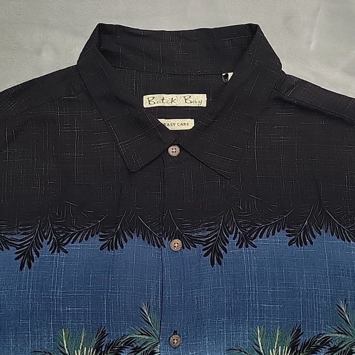 Vintage VINTAGE Batik Bay Shirt Mens XL Blue Black Rayon Palm Tree Hawaiian Tropical Vacation Bamboo Cay Button-Up Casual Mens Size US XL / EU 56 / 4 - 3 Thumbnail