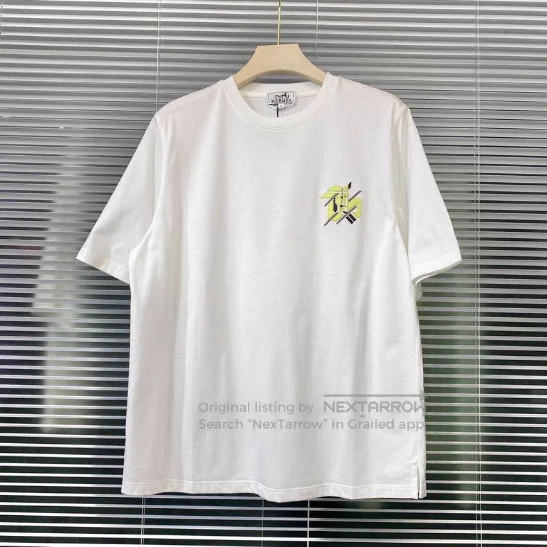 Hermes Hermes SS23 short sleeve T-shirt with horse head leather p Size M / US 6-8 / IT 42-44 - 1 Thumbnail