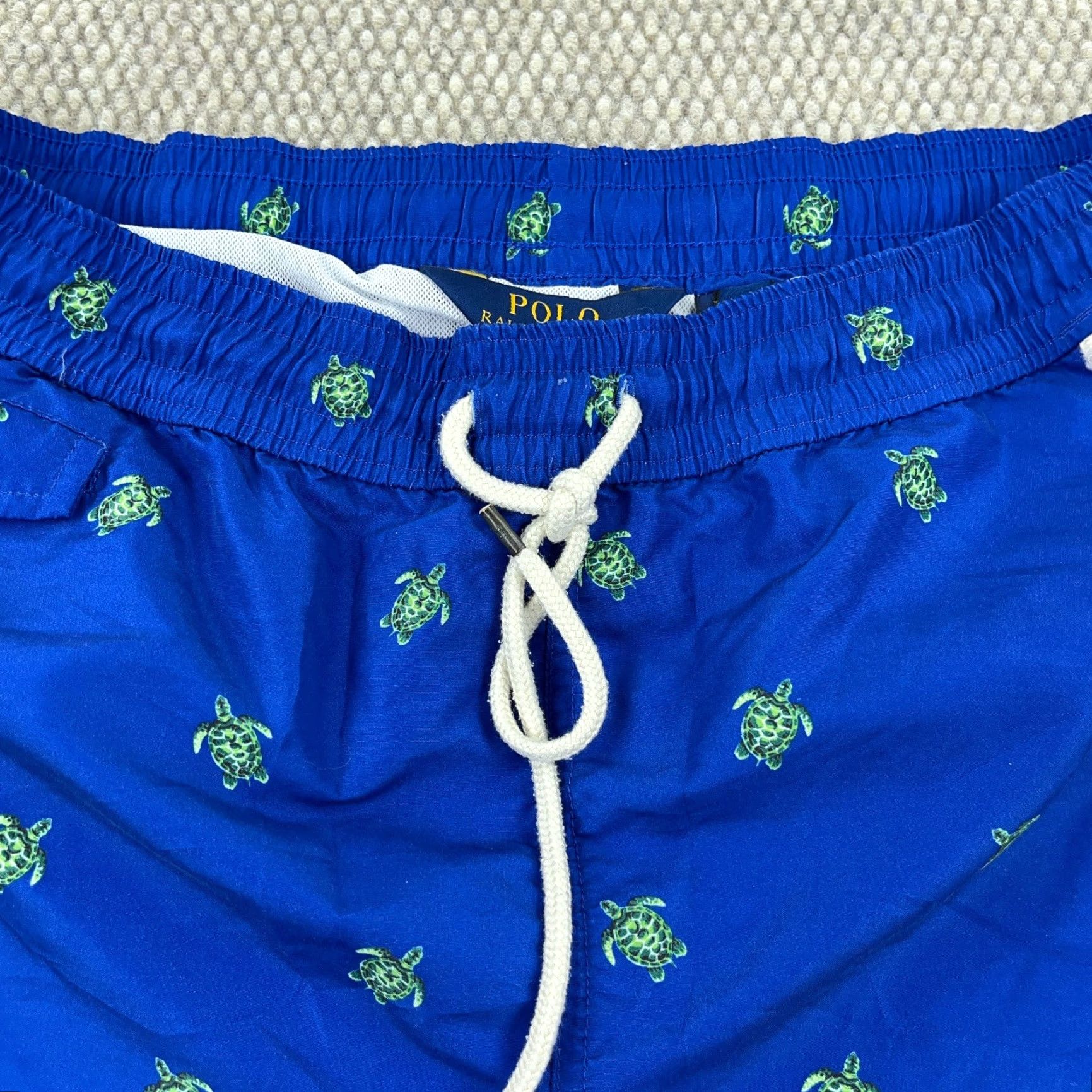 Polo Ralph Lauren Polo Ralph Lauren Swim Trunks Men Medium Blue Turtle Print Board Shorts M Blue Logo American Classic 90s Mens Size US M / EU 48-50 / 2 - 3 Thumbnail