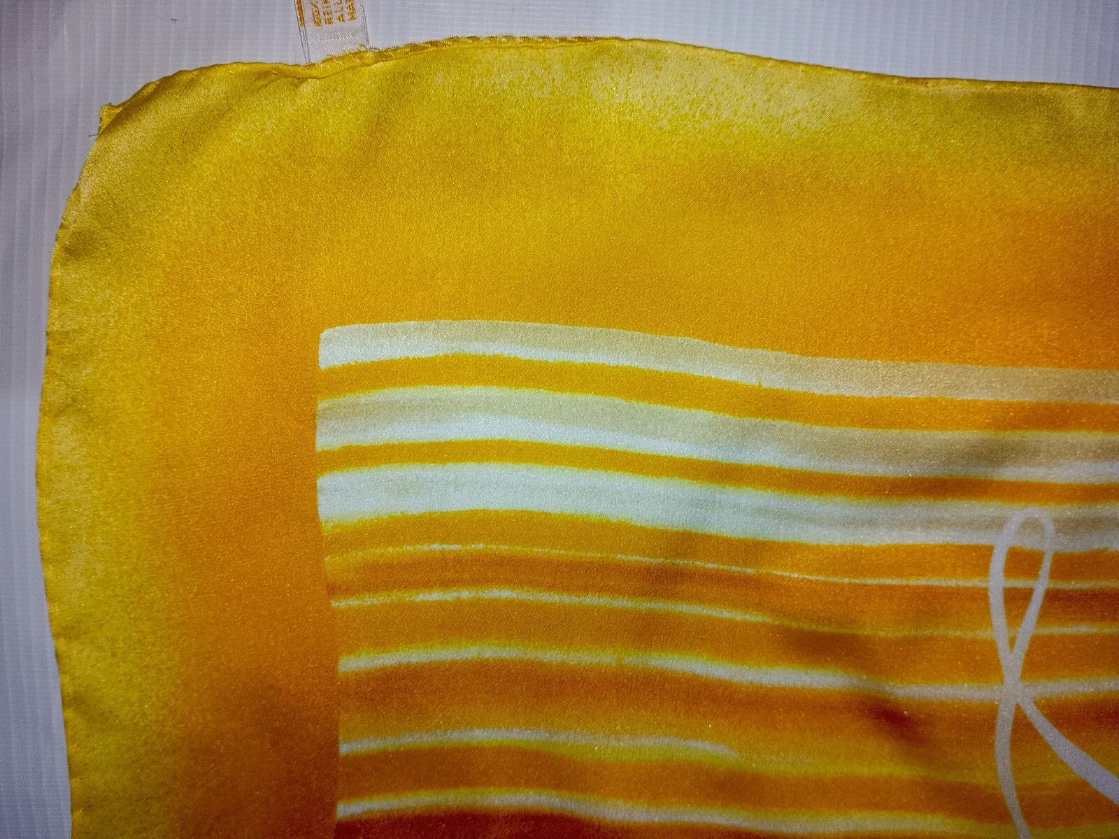 Lanvin LANVIN Paris Geometric Yellow Vintage Silk Scarf Size ONE SIZE - 5 Thumbnail