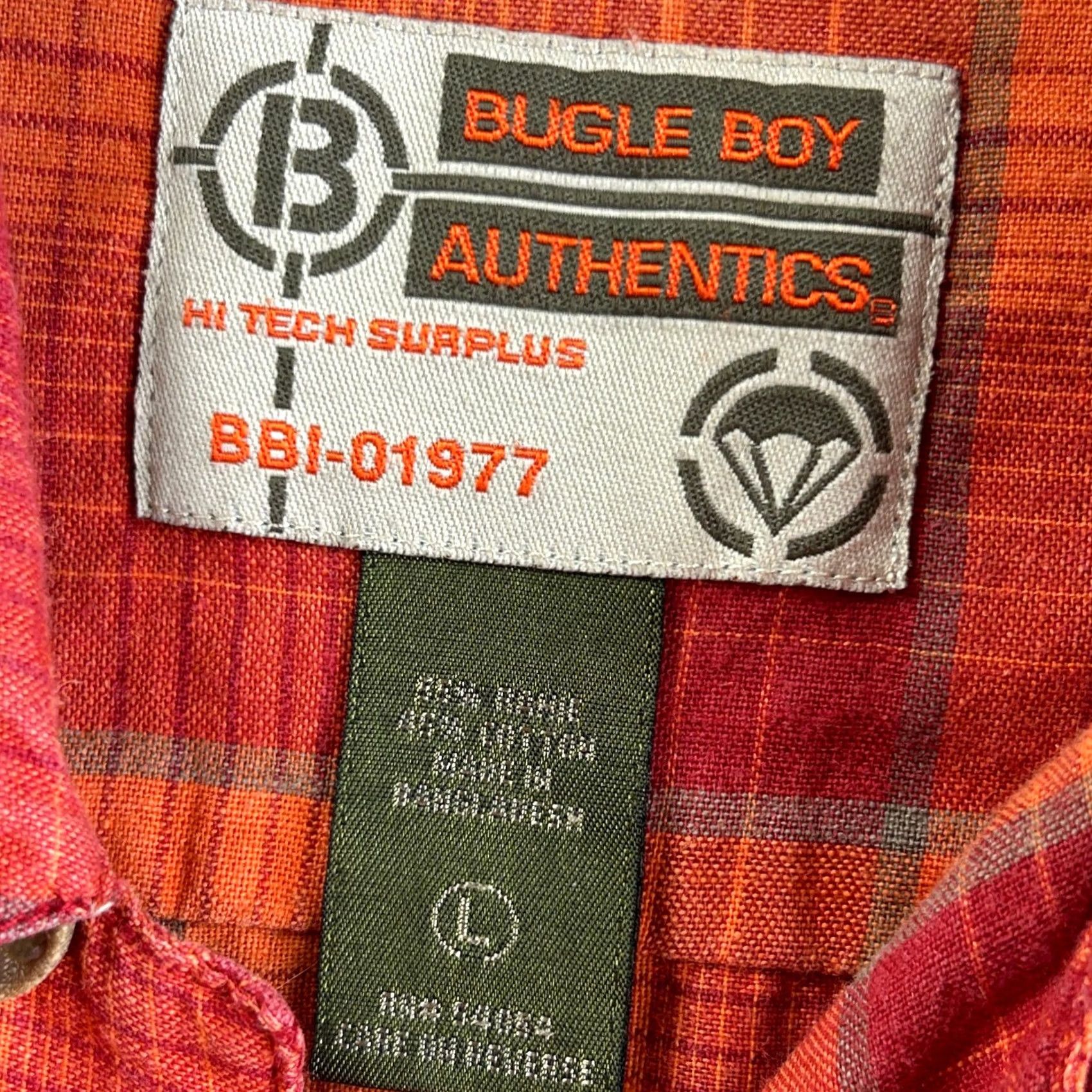 Bugle Boy VINTAGE Bugle Boy Shirt Plaid Button-Down Short Sleeve L Red 90s Mens Regular Size US L / EU 52-54 / 3 - 4 Thumbnail