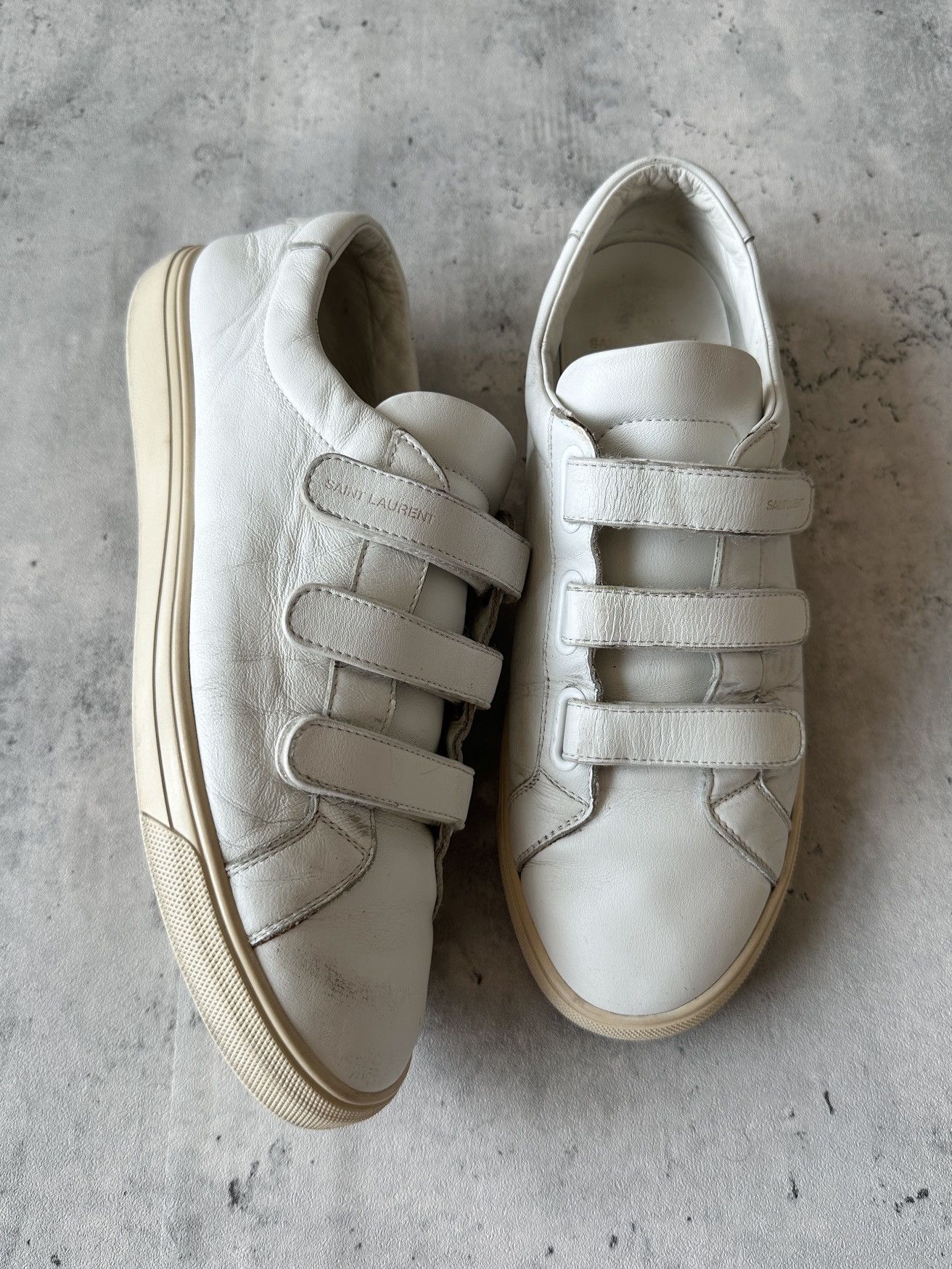 Saint Laurent Paris HEDI SLIMANE | SL/01 VELCRO STRAP COURT CLASSIC LOW TOP Size US 9 / EU 42 - 4 Thumbnail
