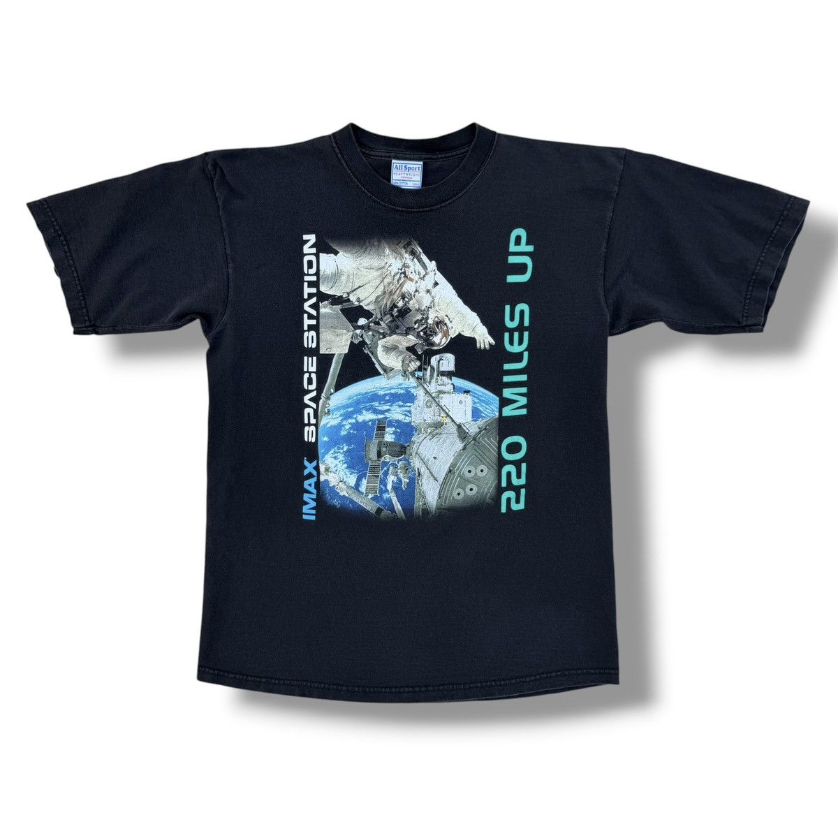 All Sport Vintage 2002 Space Station IMAX Movie T-Shirt Black Large Size US L / EU 52-54 / 3 - 1 Thumbnail