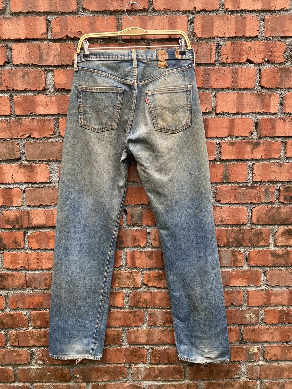 Levi's Vintage Clothing W31x33.5 Vintage levi's 502 redline big E denime Size US 31 - 2 Thumbnail