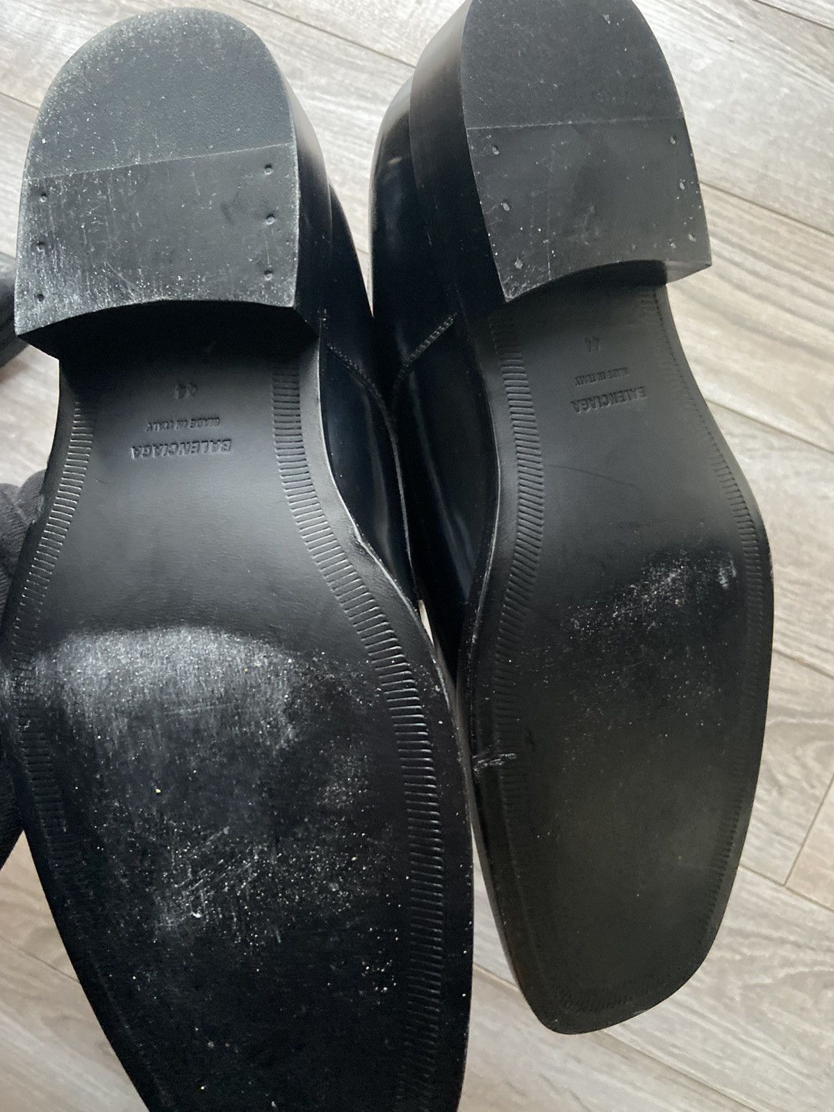 Balenciaga Leather Square Toe Derbies Size US 11 / EU 44 - 3 Thumbnail