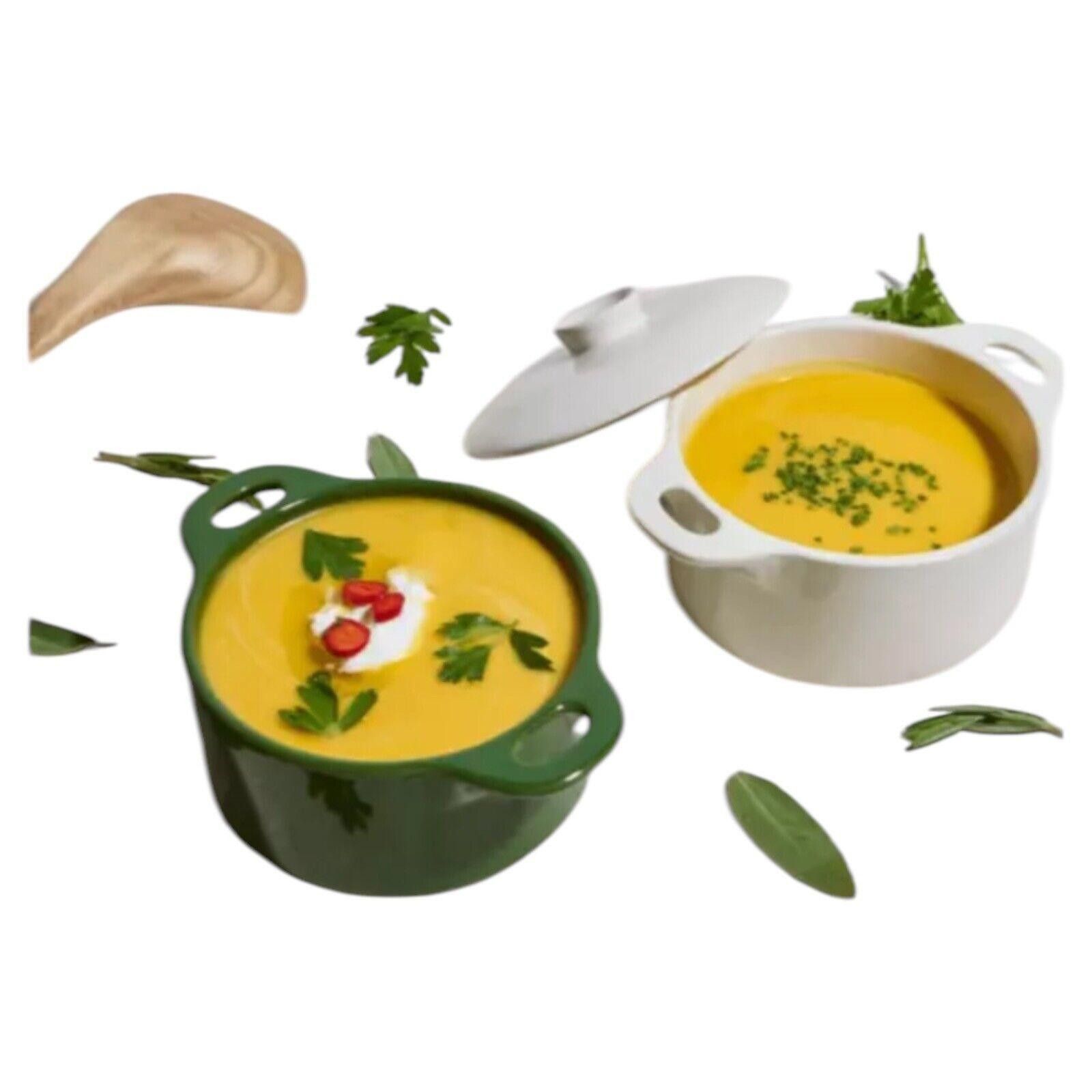 Designer NEW Brocc Your Body Mini Ceramic Cocotte Dutch Oven Set Size ONE SIZE - 4 Thumbnail