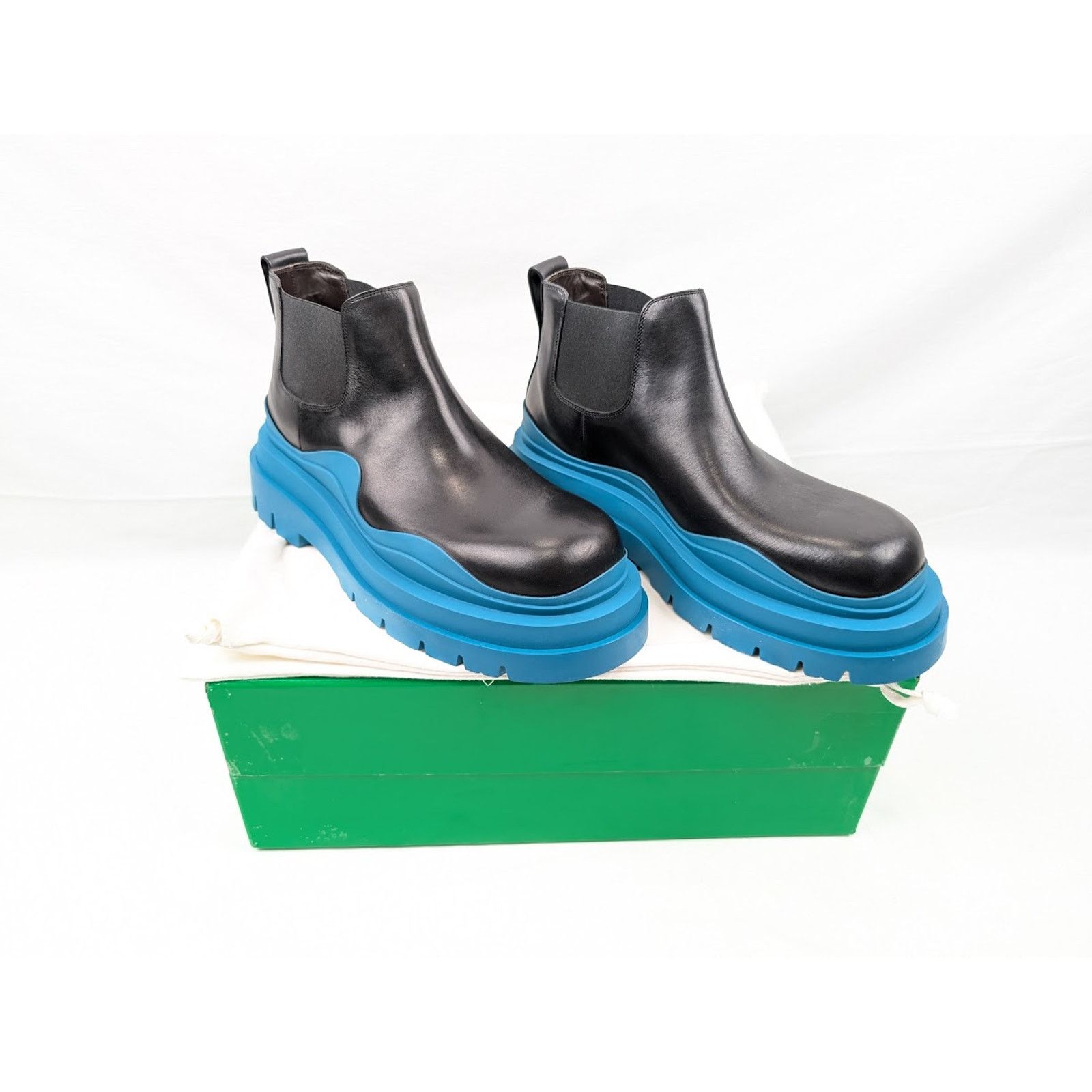 Bottega Veneta o1rshd1 Military Calf Tire Ankle Boots in Black Size US 12 / EU 45 - 21 Thumbnail