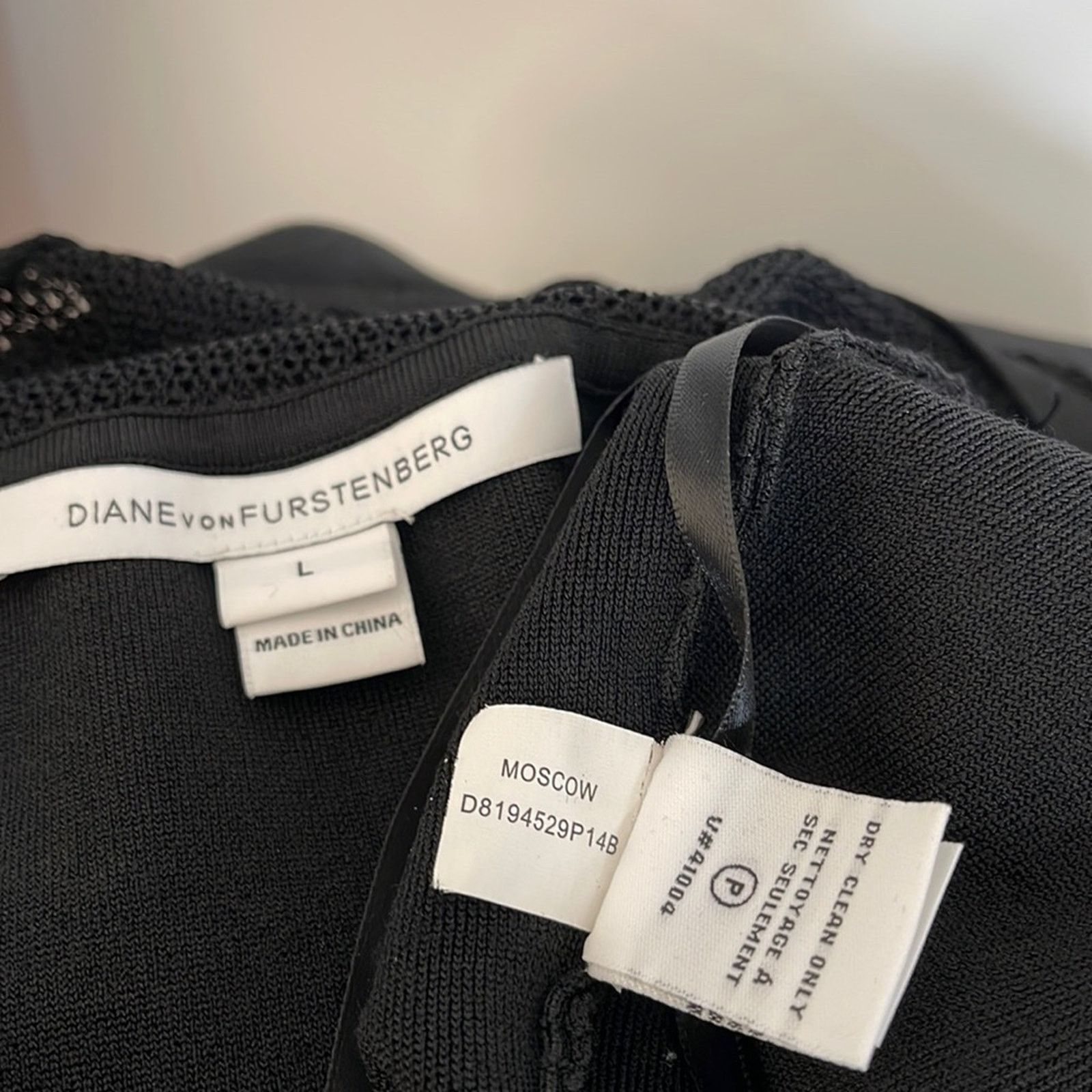 Diane von Furstenberg Diana Von Furstenberg “Moscow” Black Mini Bodycon Dress L Size L / US 10 / IT 46 - 3 Thumbnail