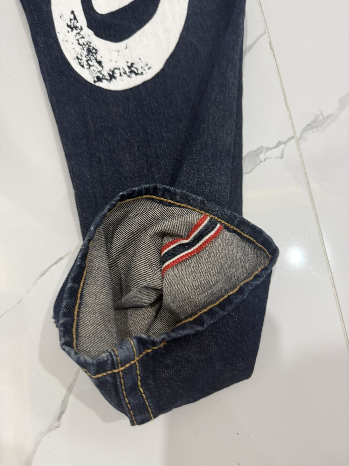 Japanese Brand 00’s CO & LU SELVEDGE RARE JAPAN BAGGY DISTRESSED JEANS Size US 32 / EU 48 - 7 Thumbnail