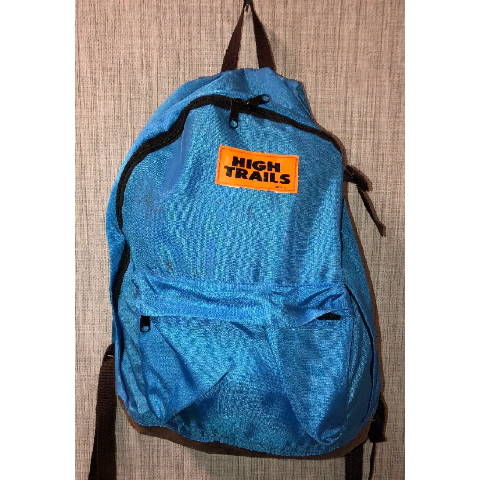 Vintage High Trails Blue School Backpack Men's Backpack Nylon Backpack Blue High Trails School Backpack Size ONE SIZE - 3 Thumbnail